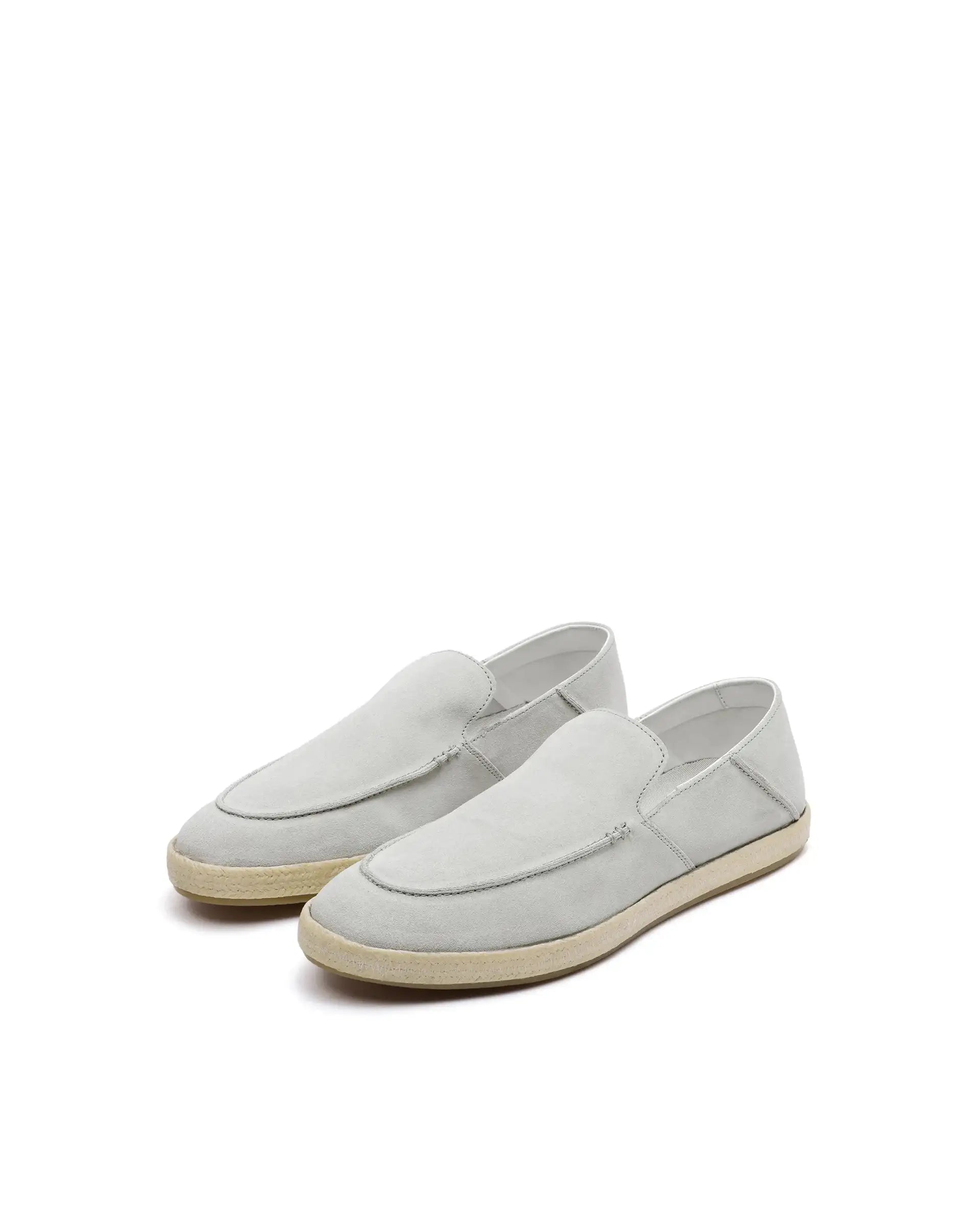 Rare Rabbit Men Havana White Suede Leather Slip-On Closure Shoes