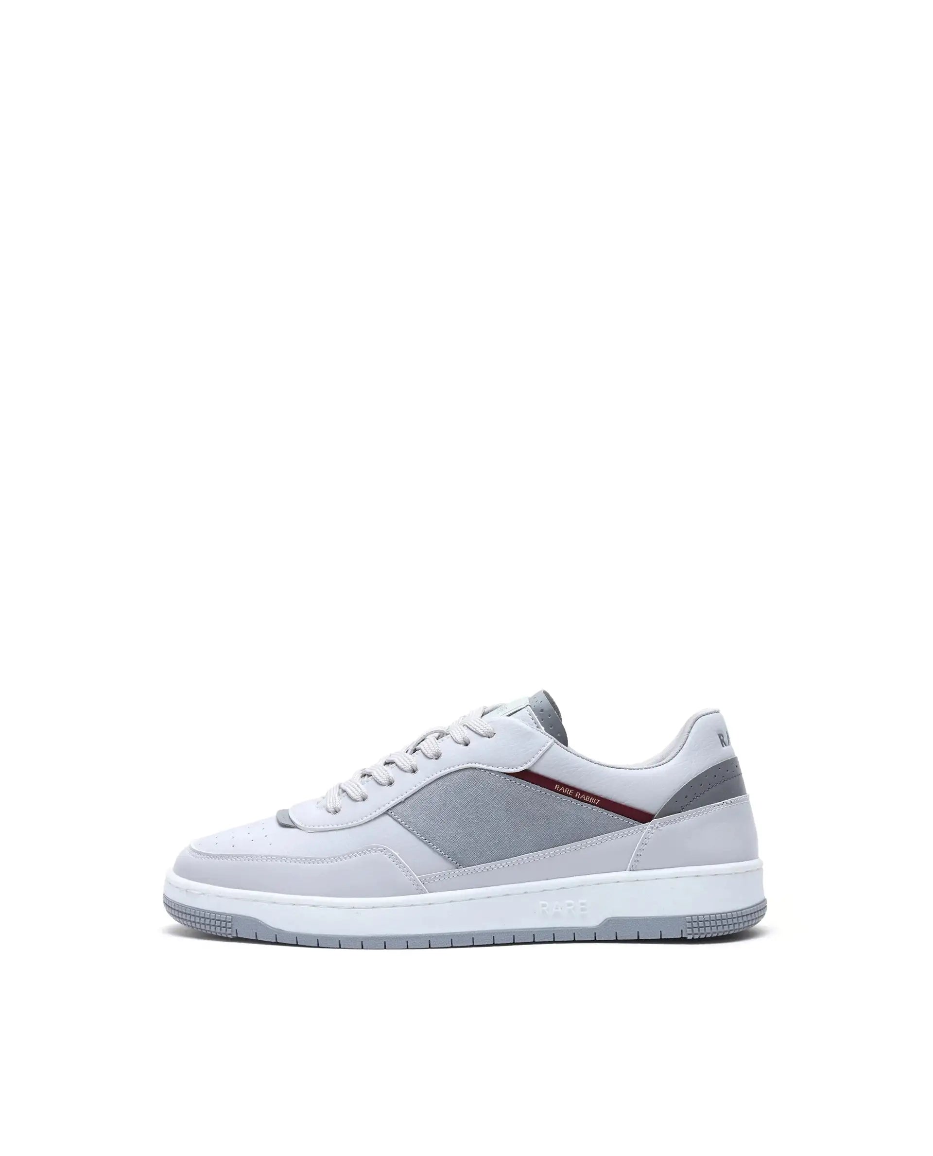Rare Rabbit Men's Imperia Grey Micro Fiber Lace-Up Closure Sneaker