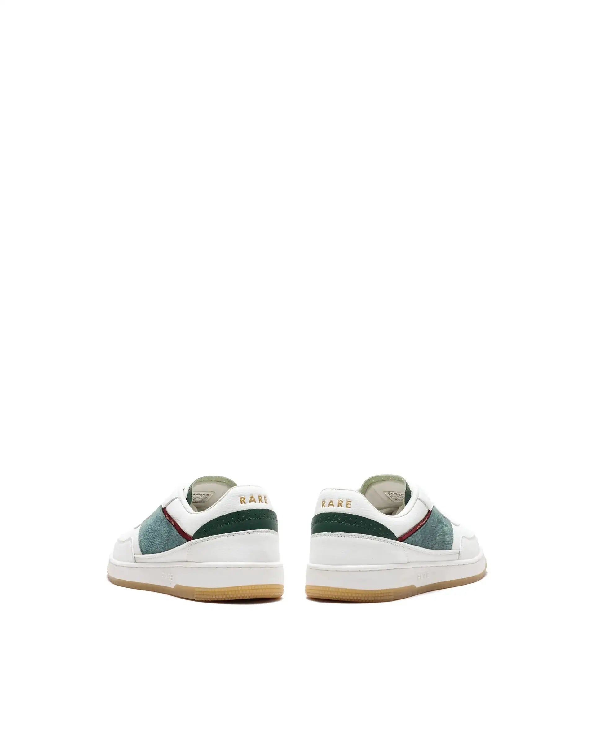 Rare Rabbit Men's Imperia White Micro Fiber Lace-Up Closure Sneaker