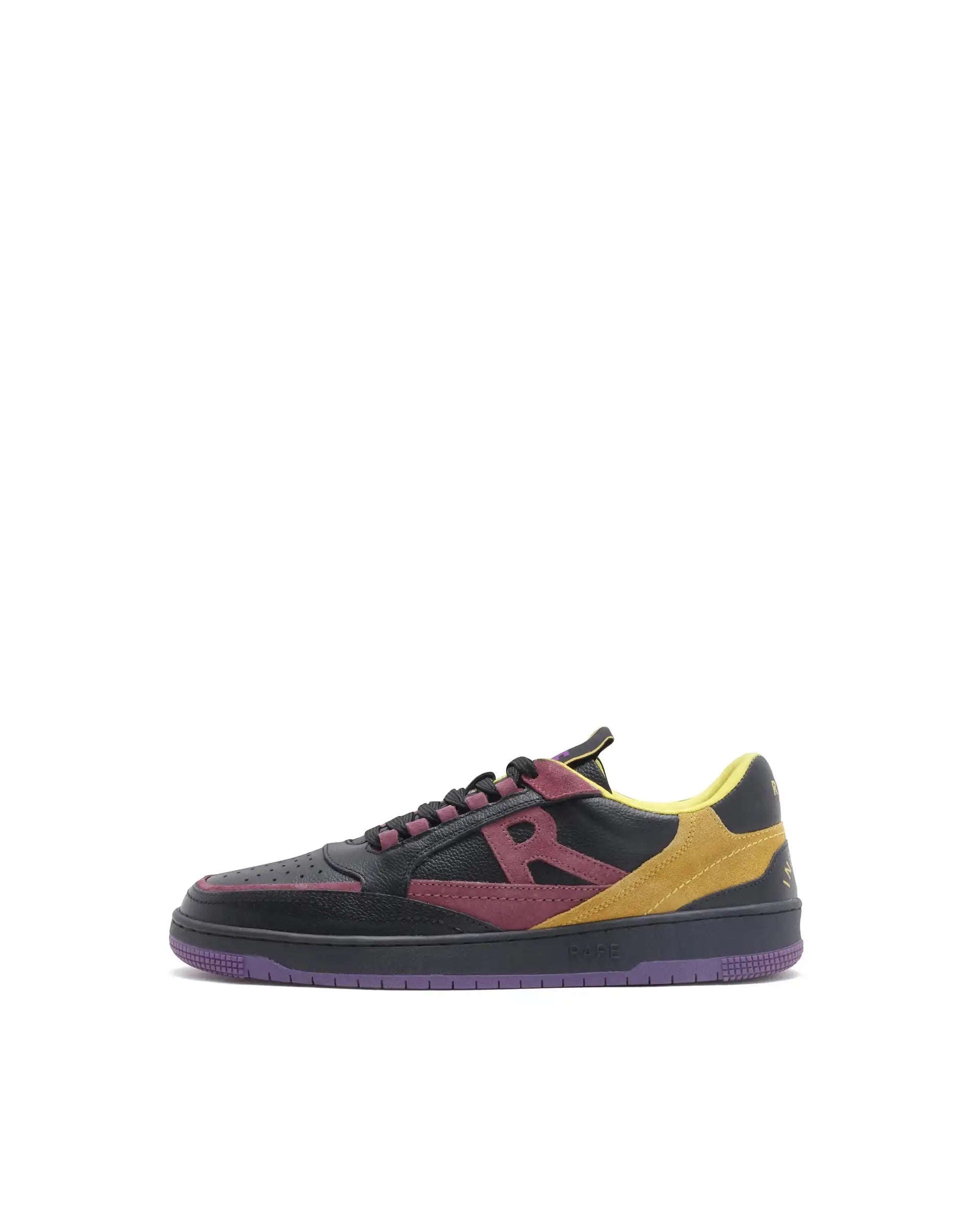 Rare Rabbit Men Inferno Black Lace-Up Closure Sneaker