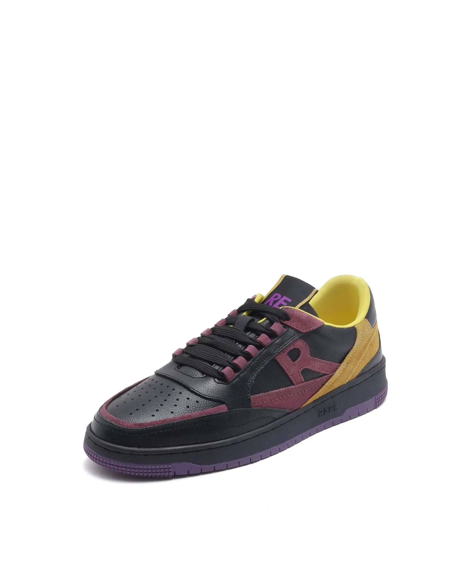 Rare Rabbit Men Inferno Black Lace-Up Closure Sneaker
