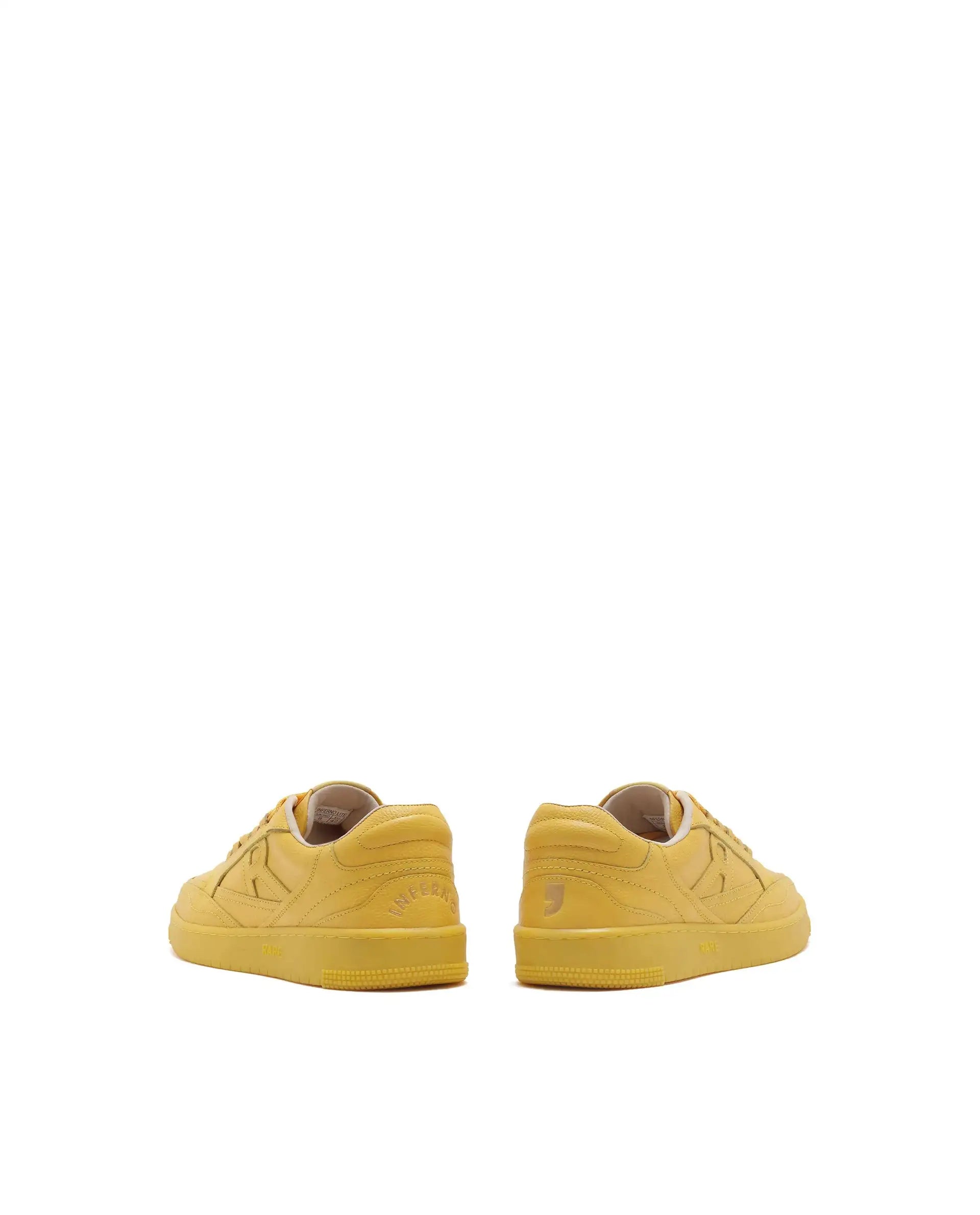 Rare Rabbit Men's Inferno Lite Yellow Lace-Up Closure Sneaker