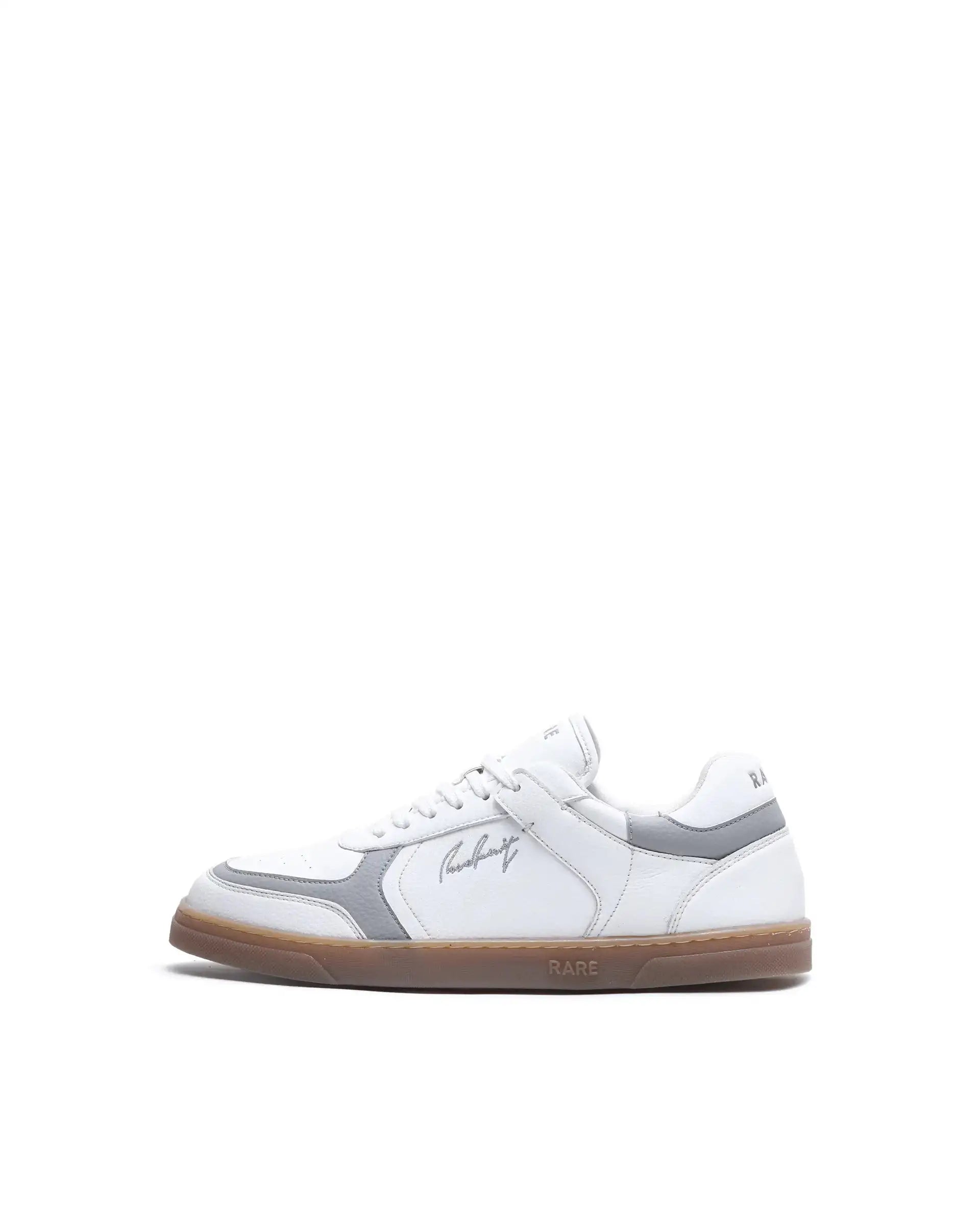 Rare Rabbit Men's Inforo White Micro Leather Sneaker
