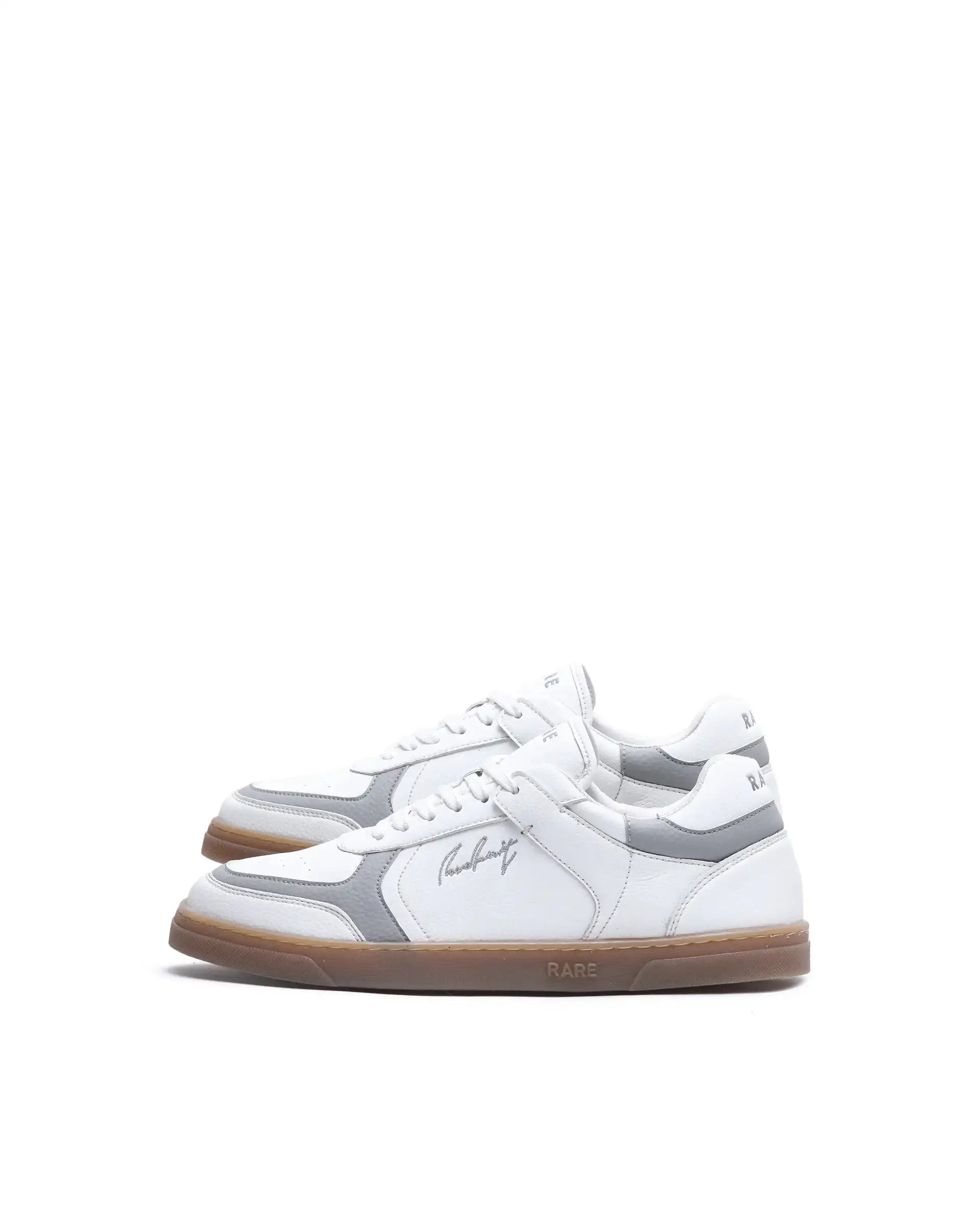 Rare Rabbit Men's Inforo White Micro Leather Sneaker