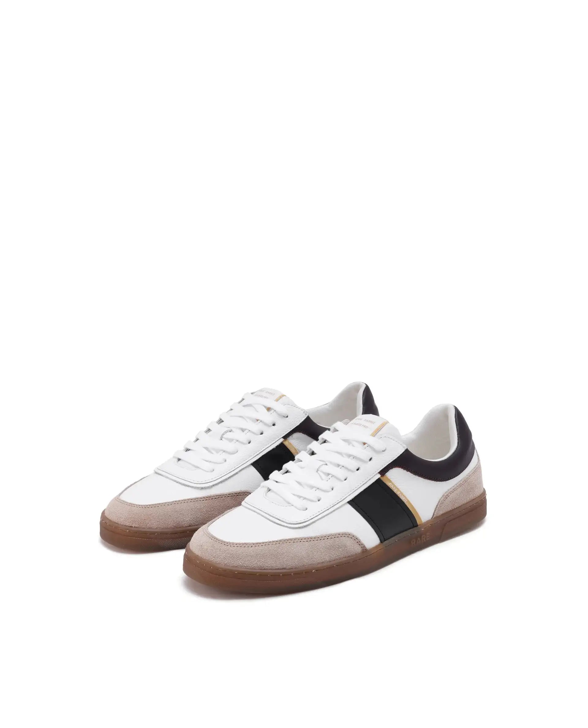 Rare Rabbit Men Kairos Pro White Premium Suede Leather Low-Top Lace-Up Sneaker Shoes