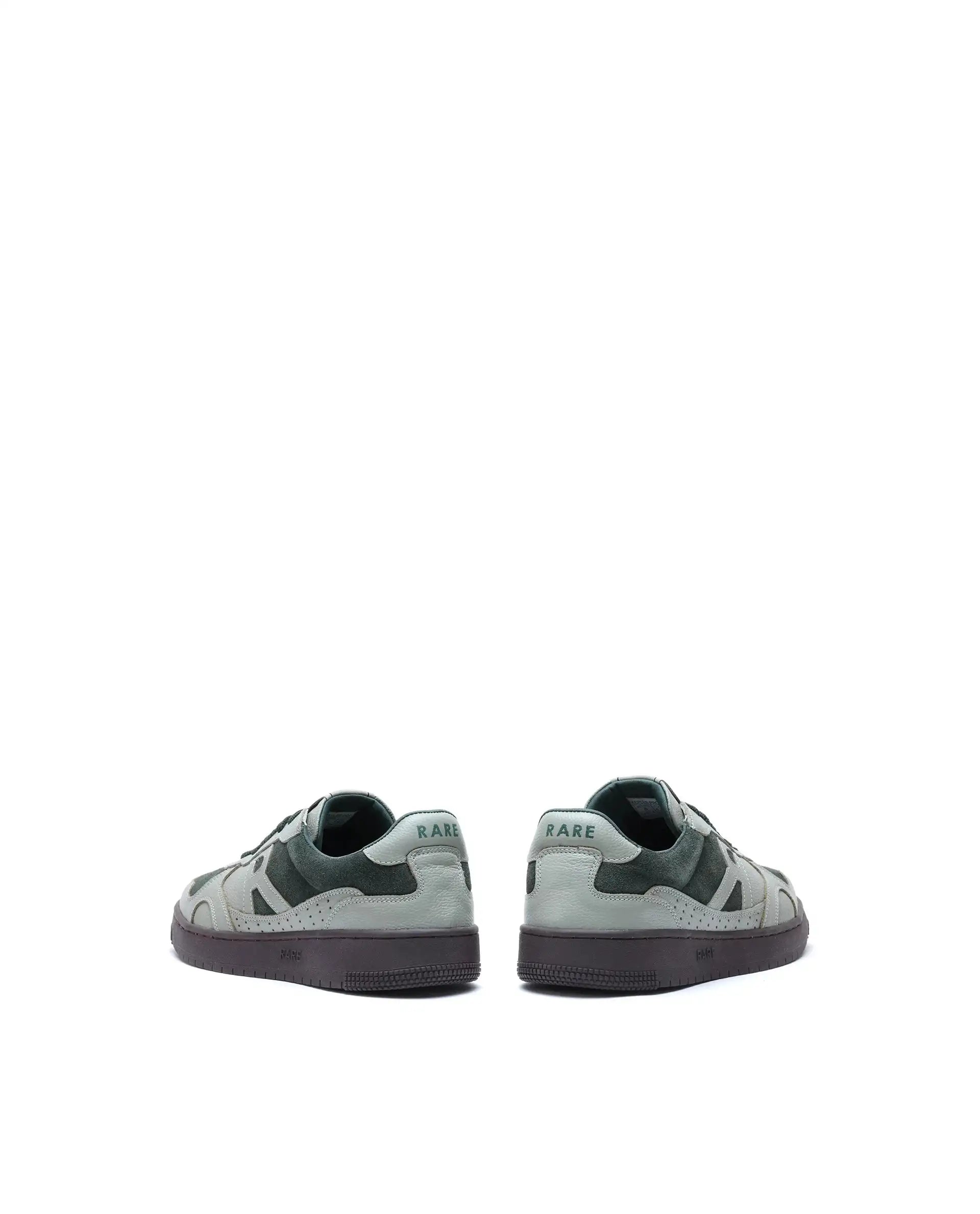 Rare Rabbit Men's Kelp Green Micro Fiber Leather Sneaker