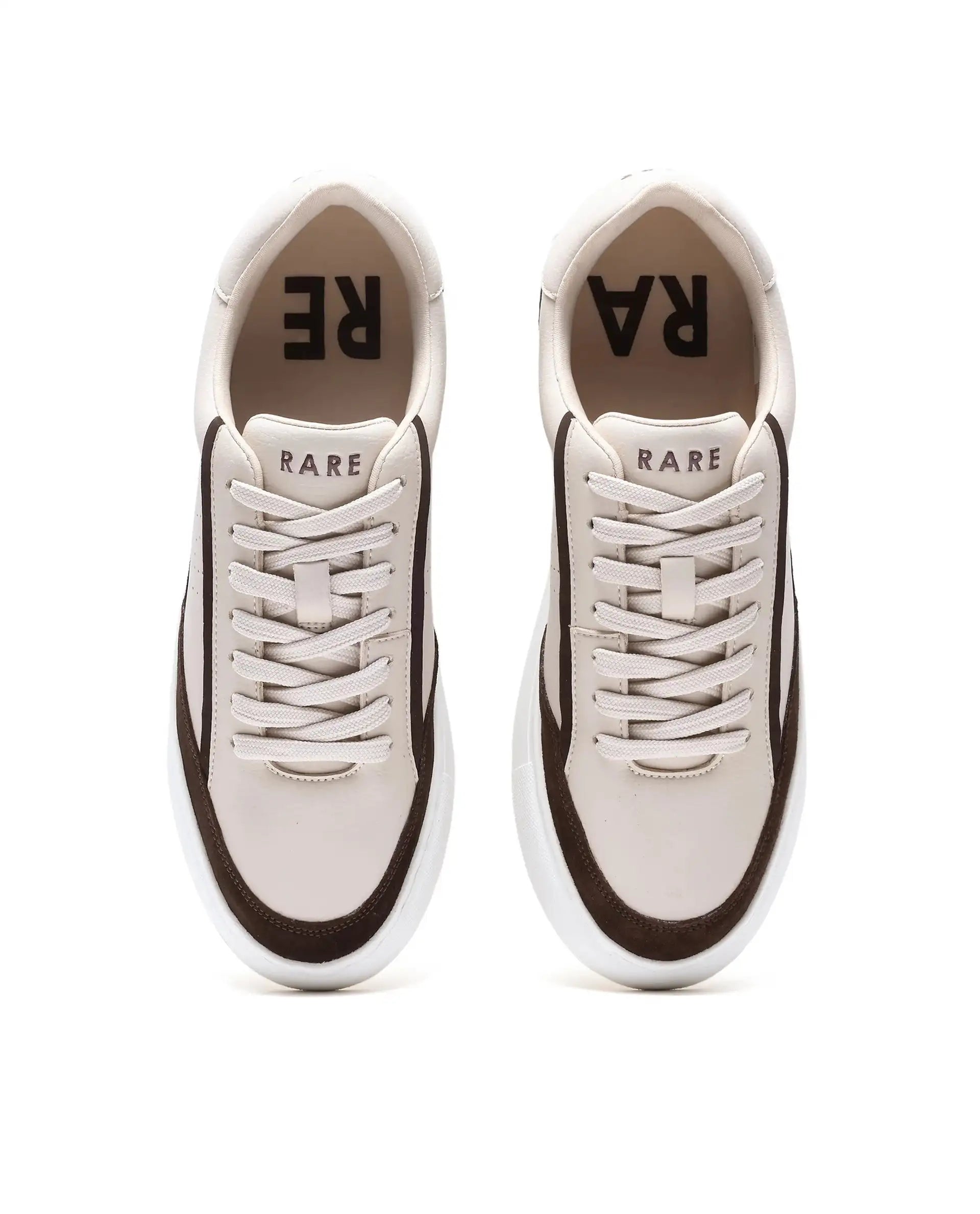 Rare Rabbit Men's Kennen Brown Micro Fiber Causal Sneaker
