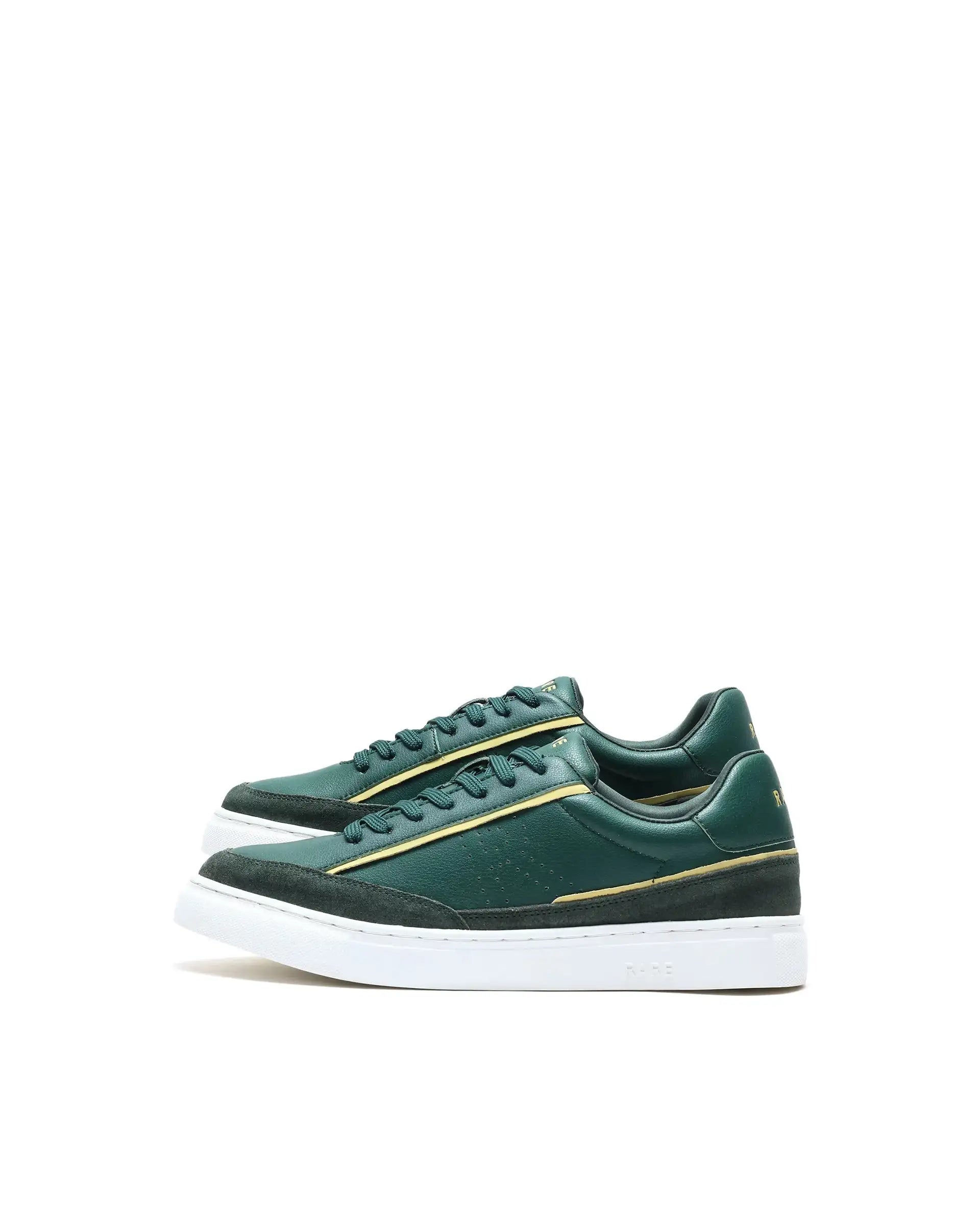 Rare Rabbit Men's Kennen Dark Green Micro Fiber Causal Sneaker