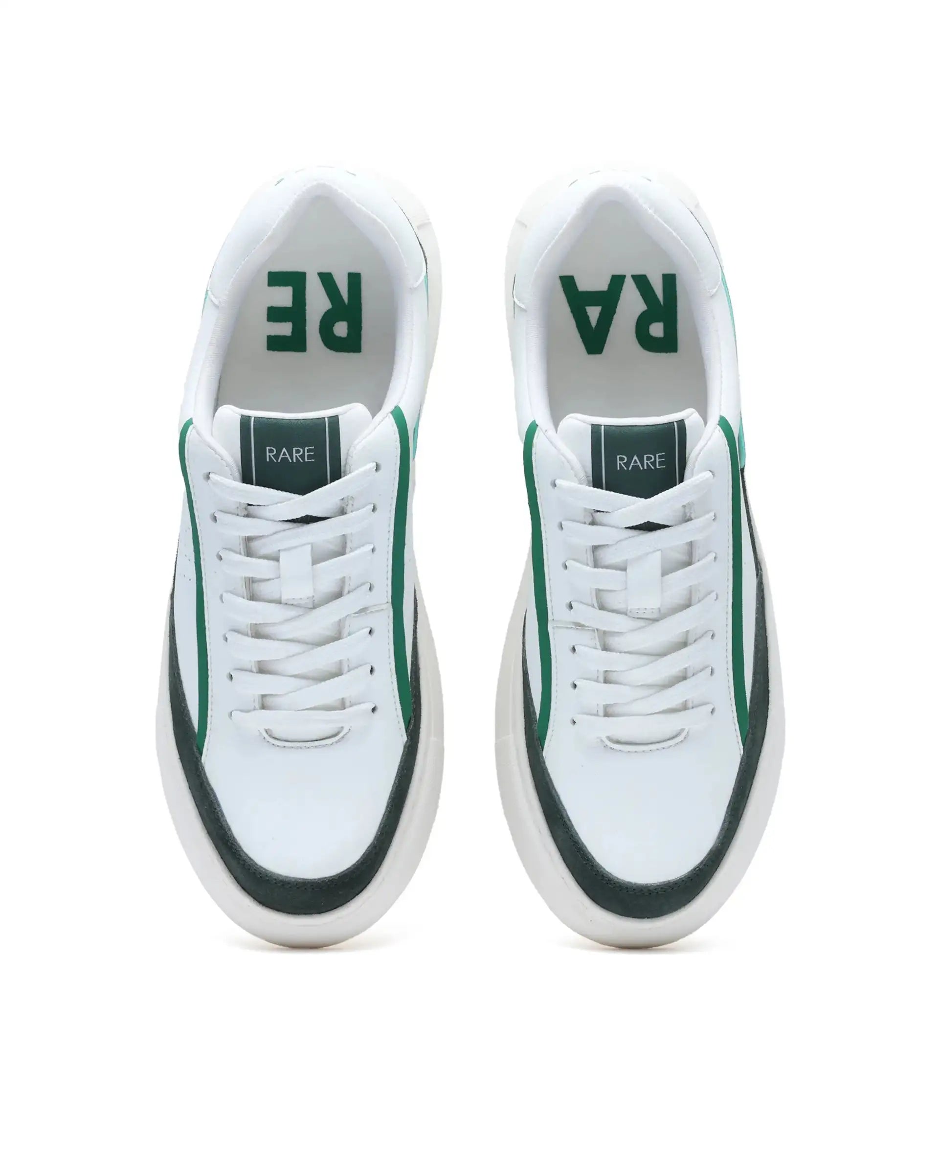 Rare Rabbit Men's Kennen Green Micro Fiber Causal Sneaker
