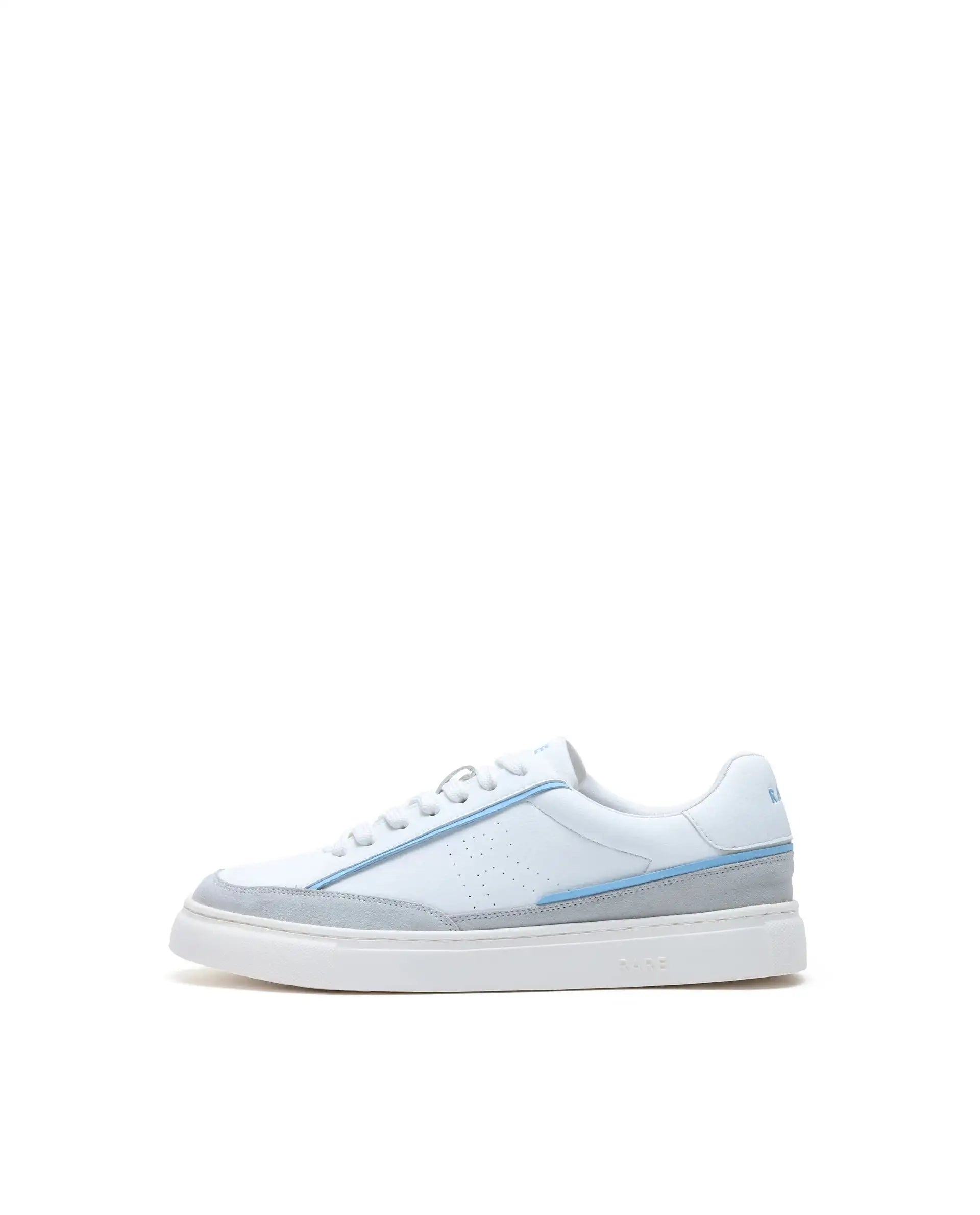Rare Rabbit Men's Kennen Ice Blue Micro Fiber Causal Sneaker