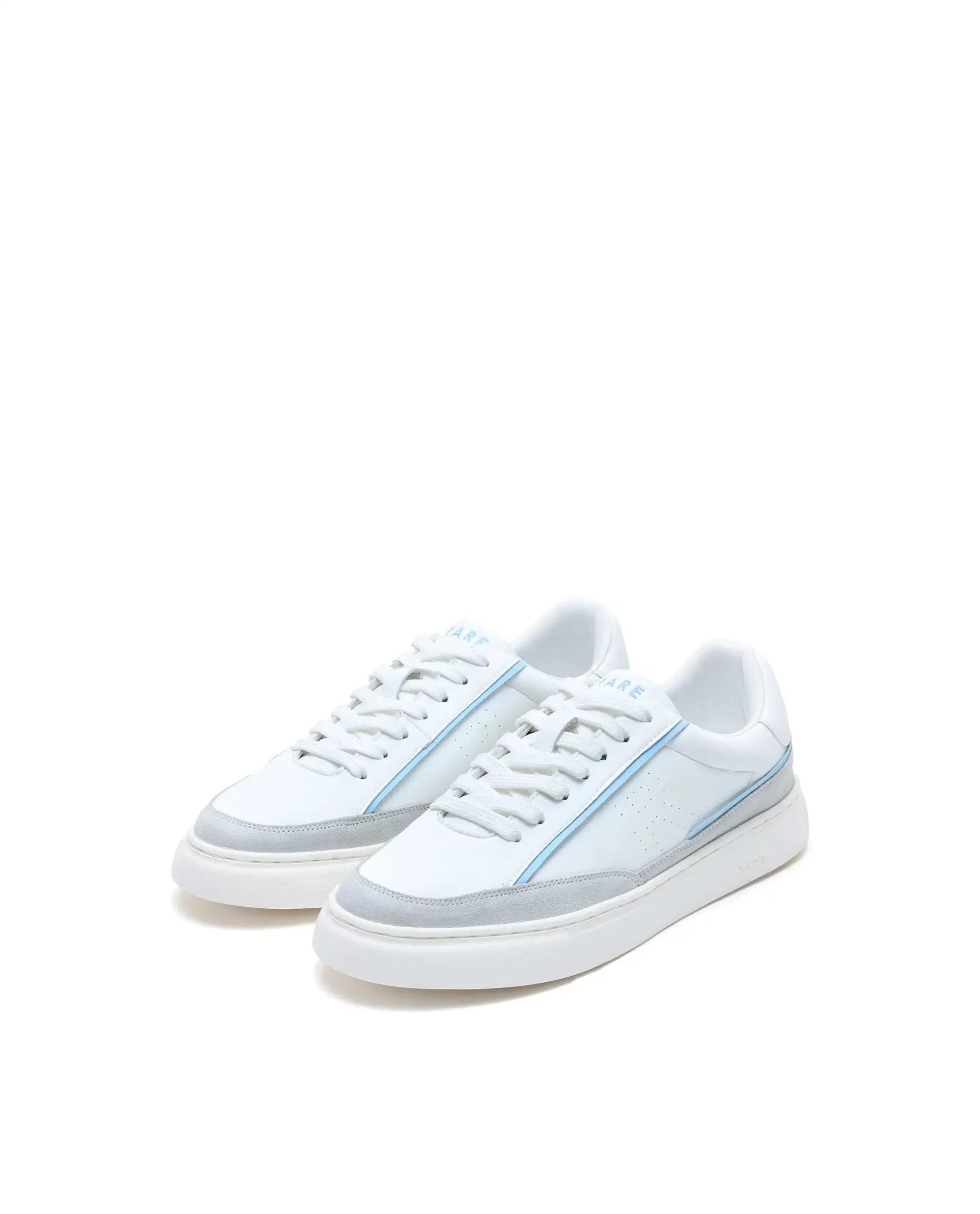 Rare Rabbit Men's Kennen Ice Blue Micro Fiber Causal Sneaker
