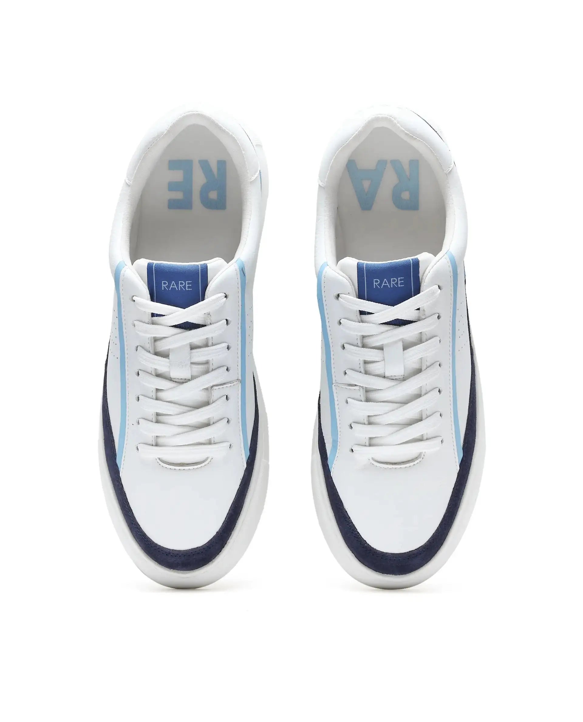 Rare Rabbit Men's Kennen Navy Micro Fiber Causal Sneaker