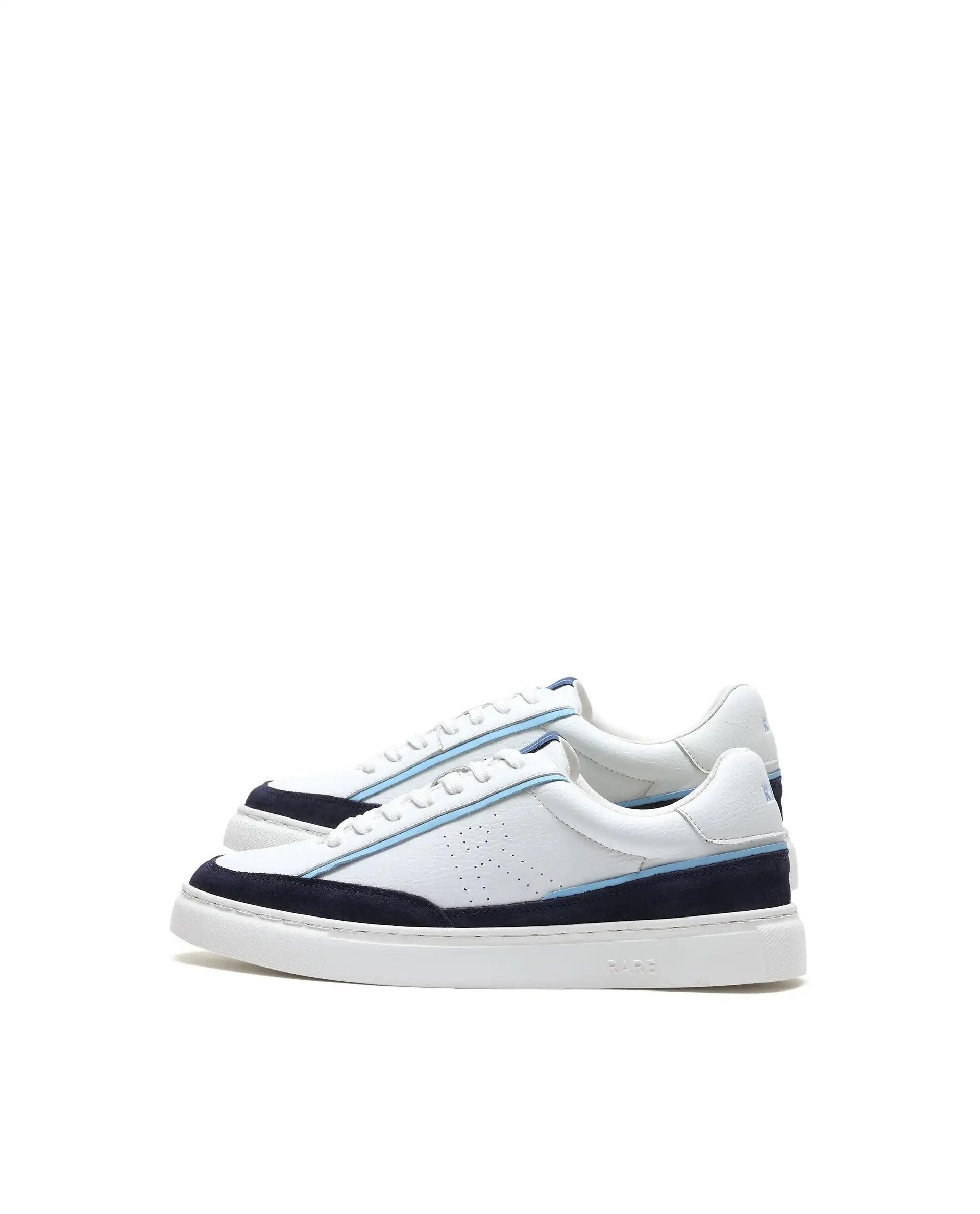 Rare Rabbit Men's Kennen Navy Micro Fiber Causal Sneaker