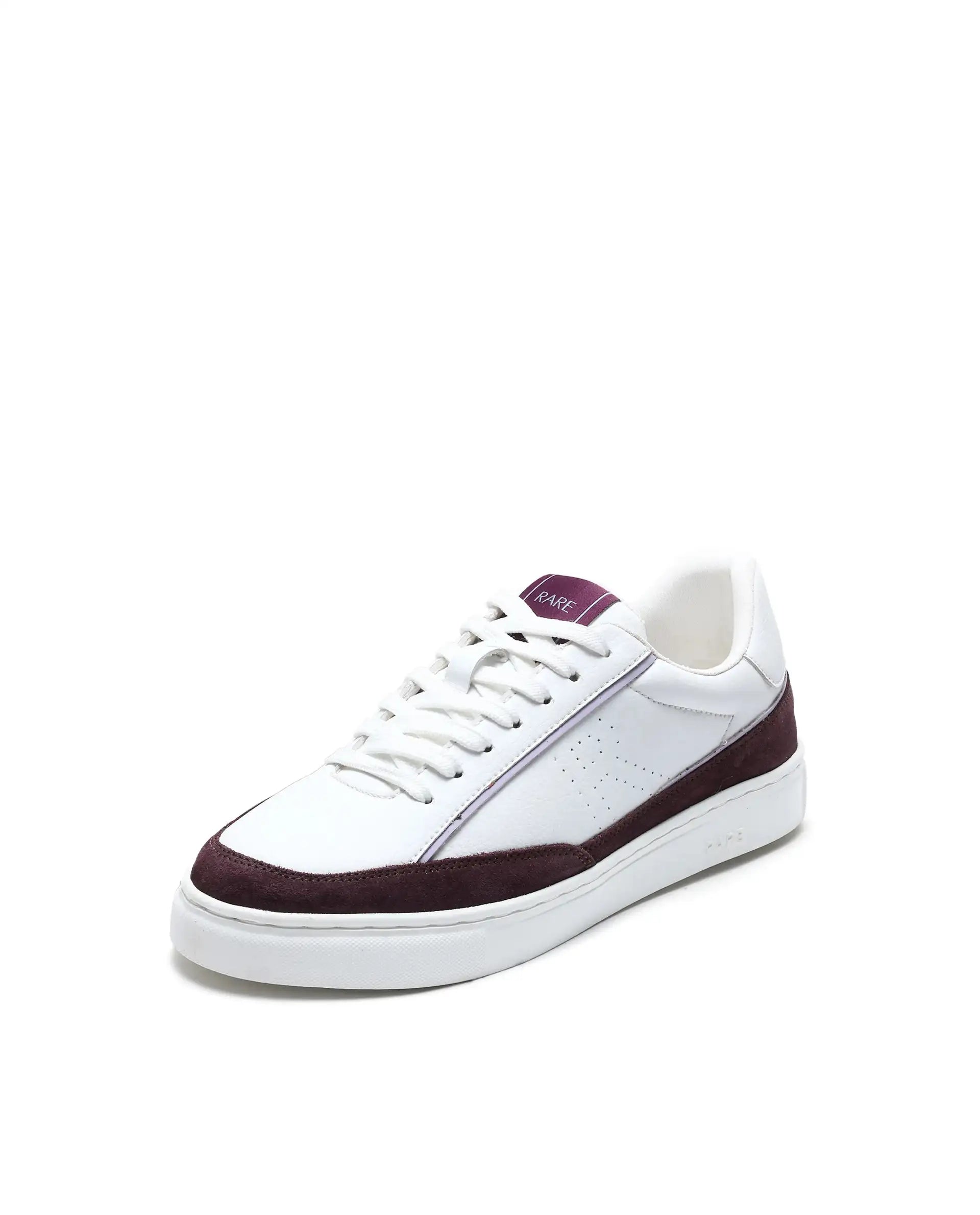 Rare Rabbit Men's Kennen Purple Micro Fiber Causal Sneaker