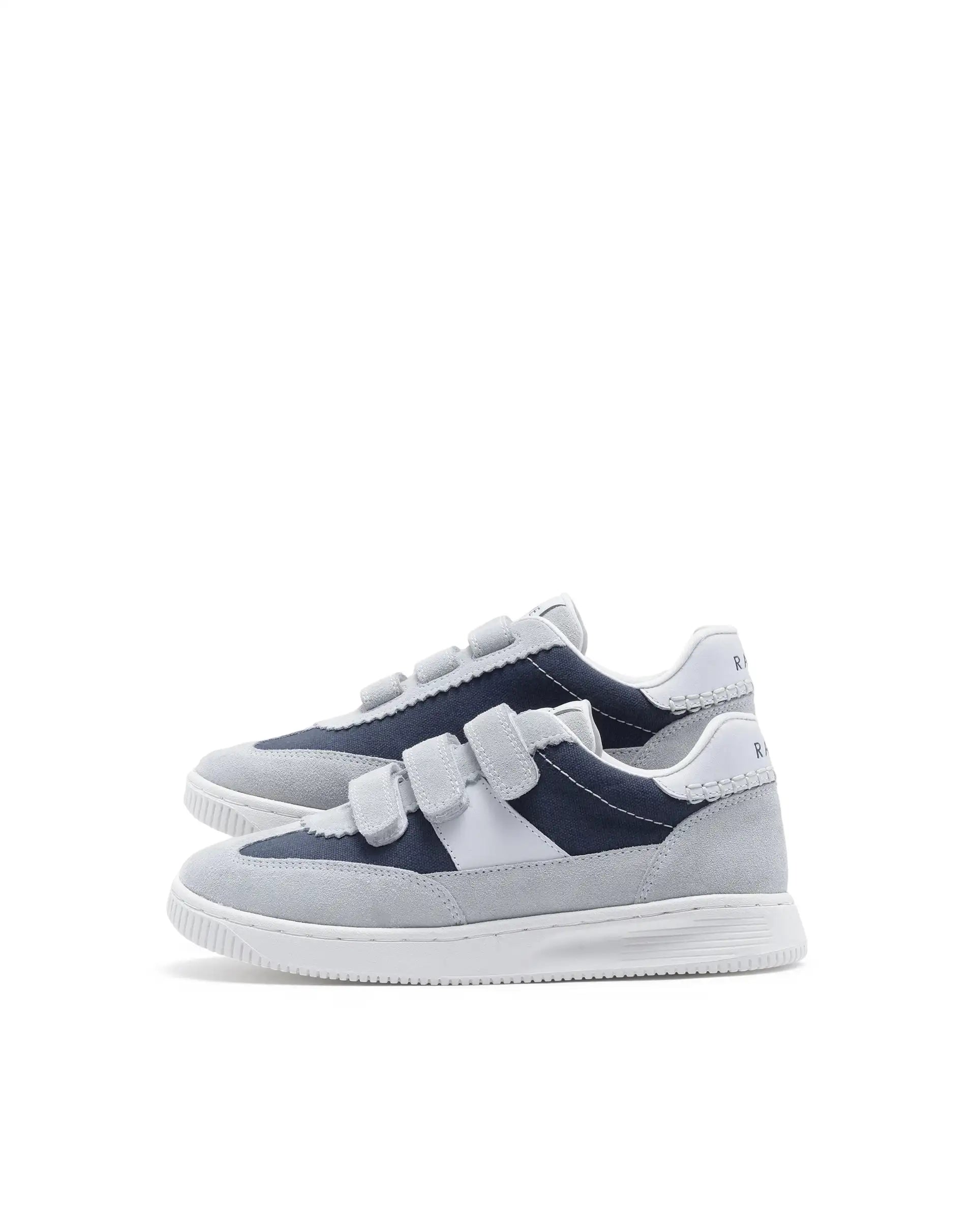 Rare Ones Kids Walc Navy Leather Riptape Fastening Sneaker