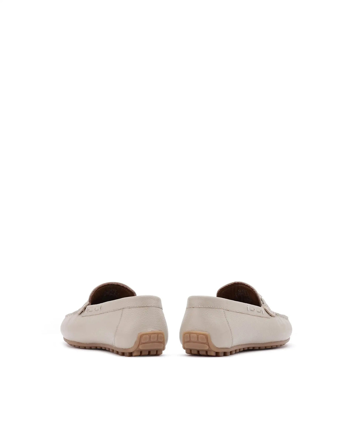 Rare Rabbit Men's Knott Beige Slip-On Genuine Milled Leather Driving Mocassin