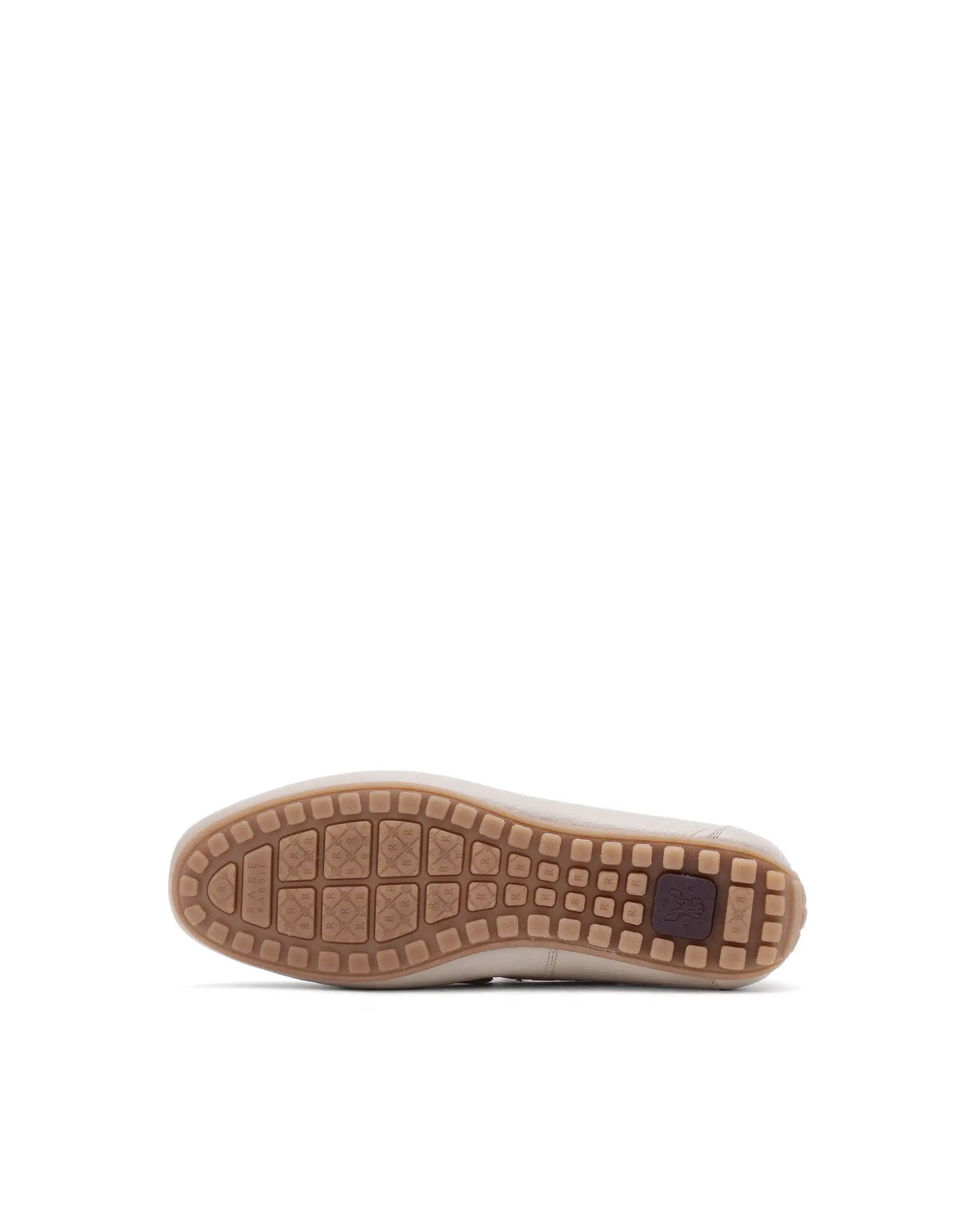 Rare Rabbit Men's Knott Beige Slip-On Genuine Milled Leather Driving Mocassin