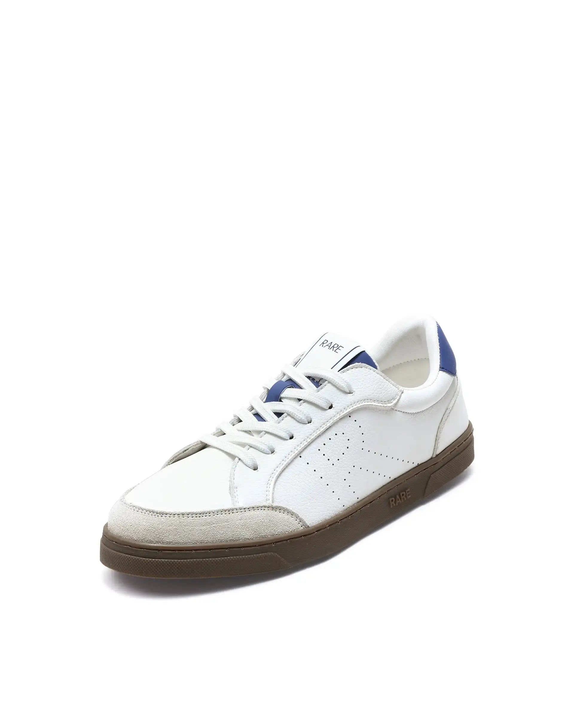 Rare Rabbit Men's Knox Blue Micro Fiber Causal Sneaker