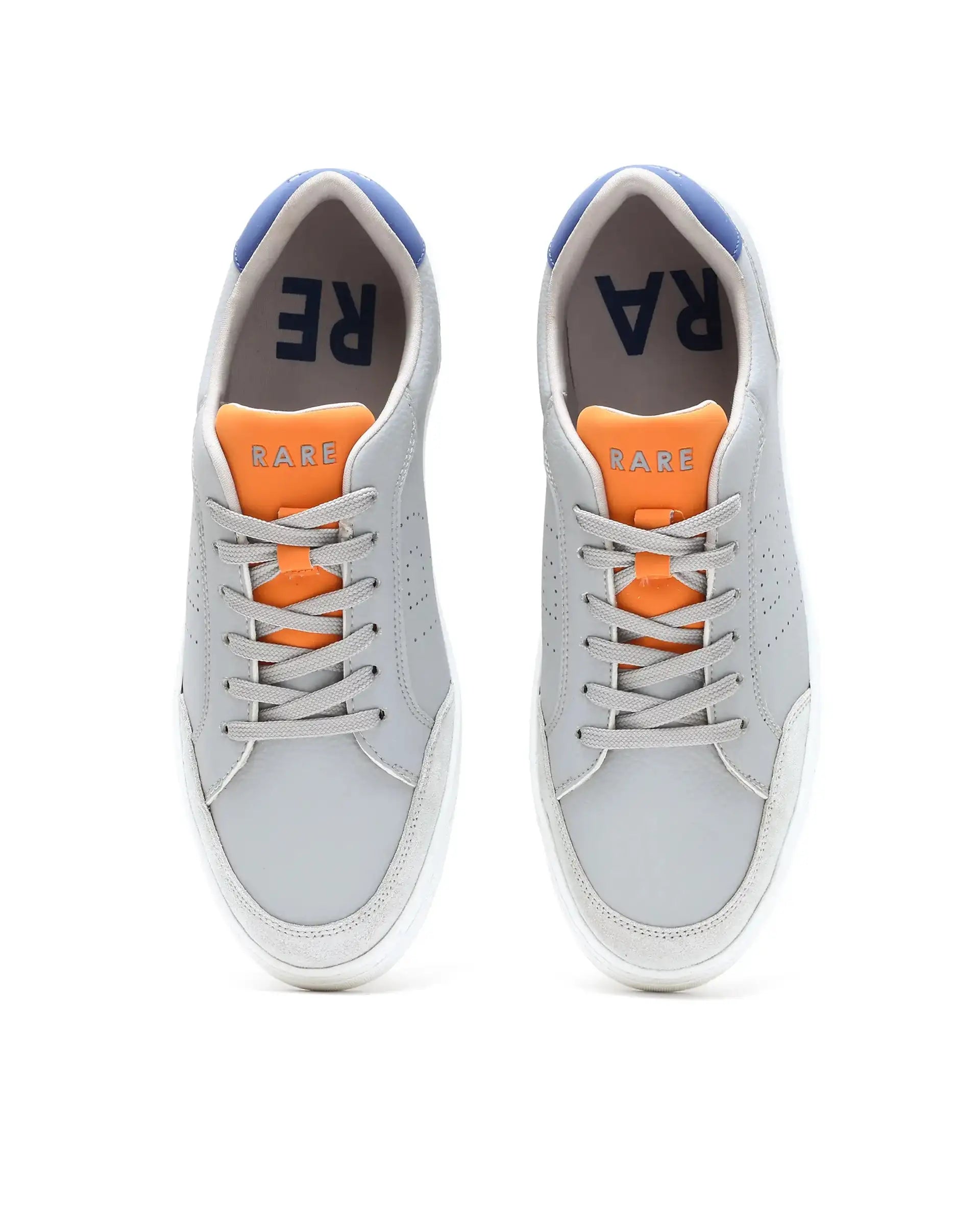 Rare Rabbit Men's Knox Grey Micro Fiber Causal Sneaker