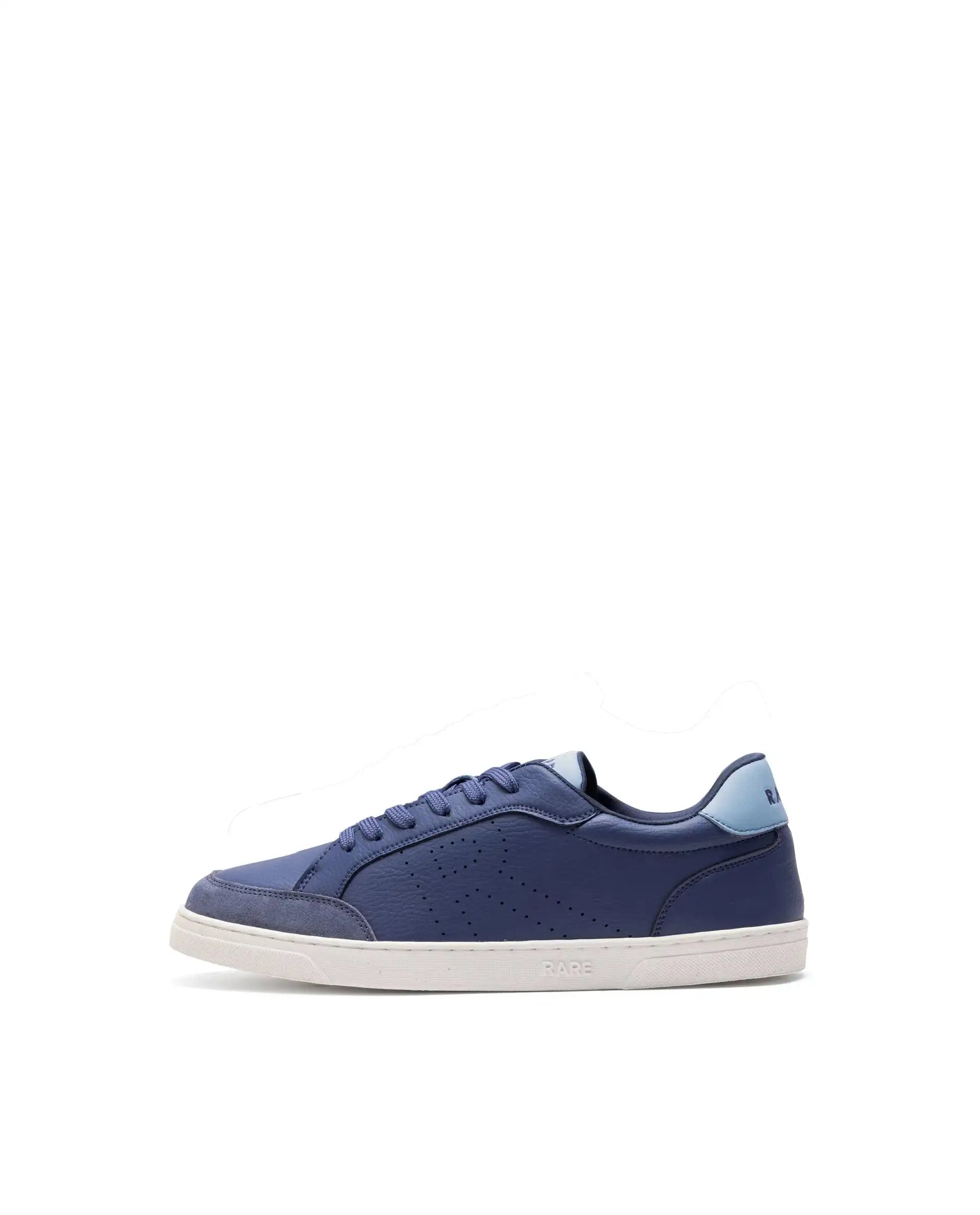 Rare Rabbit Men's Knox Navy Micro Fiber Causal Sneaker