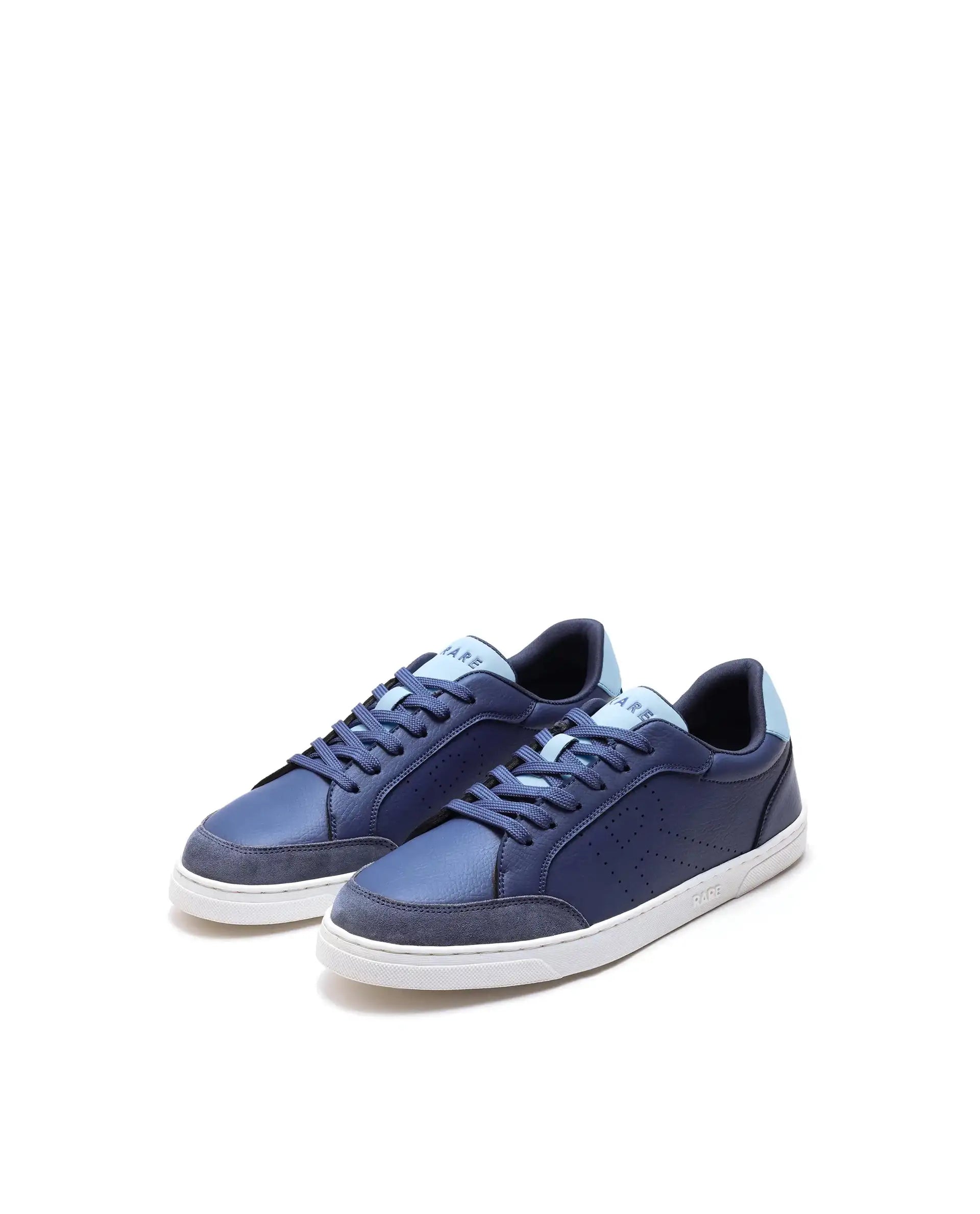 Rare Rabbit Men's Knox Navy Micro Fiber Causal Sneaker