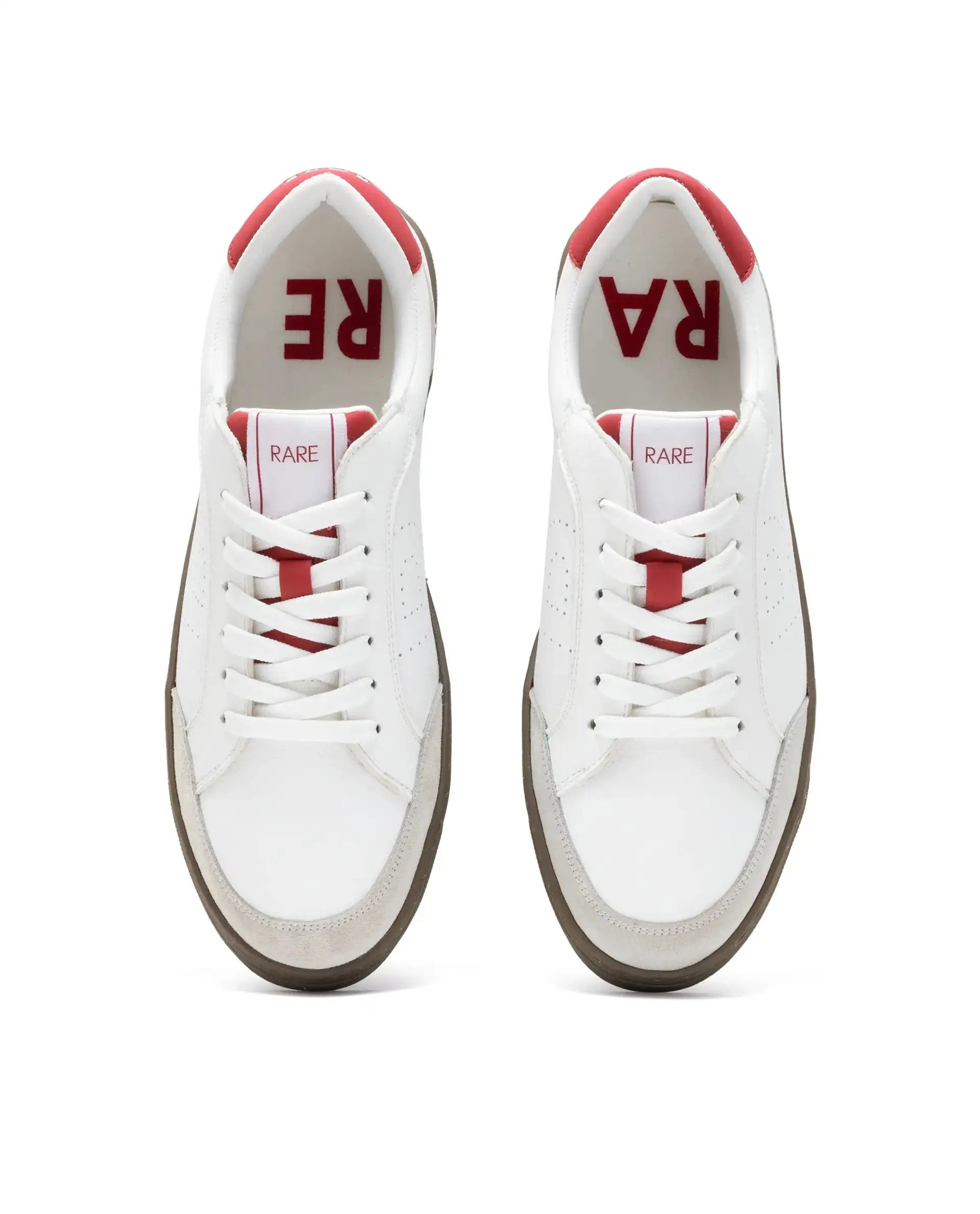 Rare Rabbit Men's Knox Red Micro Fiber Causal Sneaker