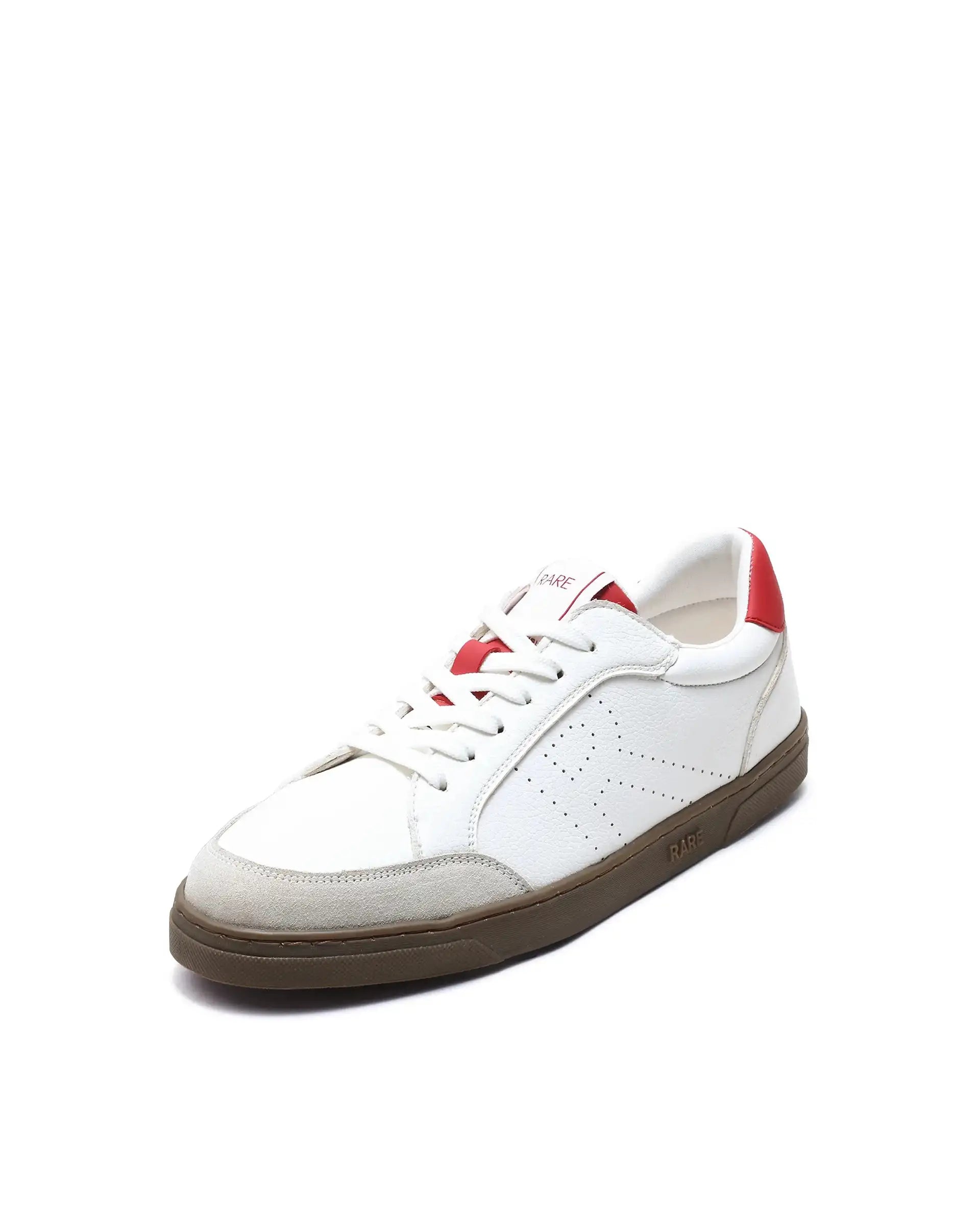 Rare Rabbit Men's Knox Red Micro Fiber Causal Sneaker