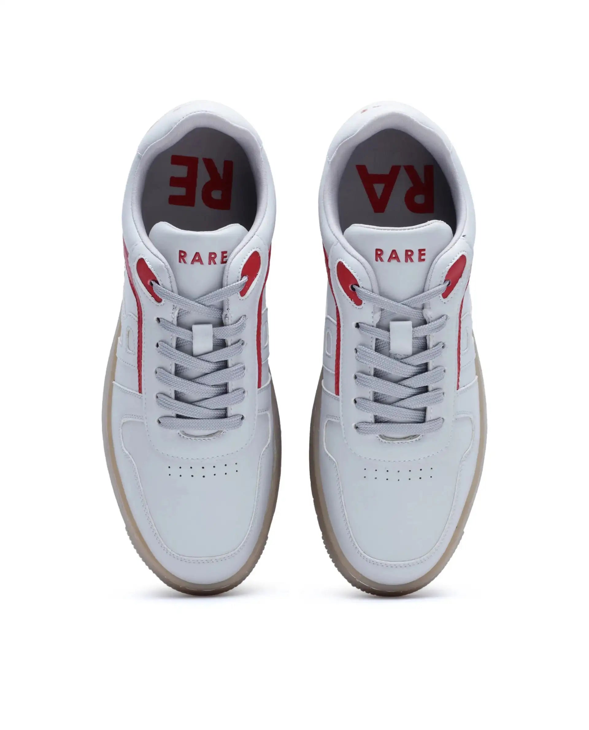 Rare Rabbit Men's Lexis Beige Micro Leather Sneaker