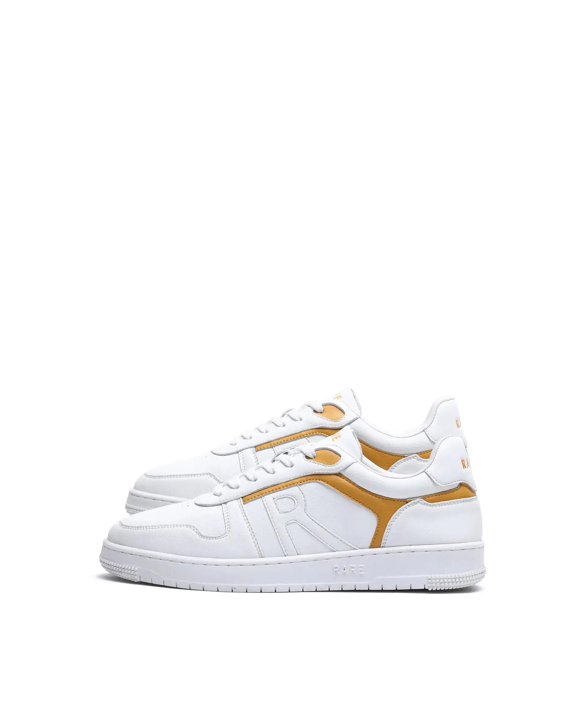 Rare Rabbit Men's Lexis Yellow Micro Leather Sneaker