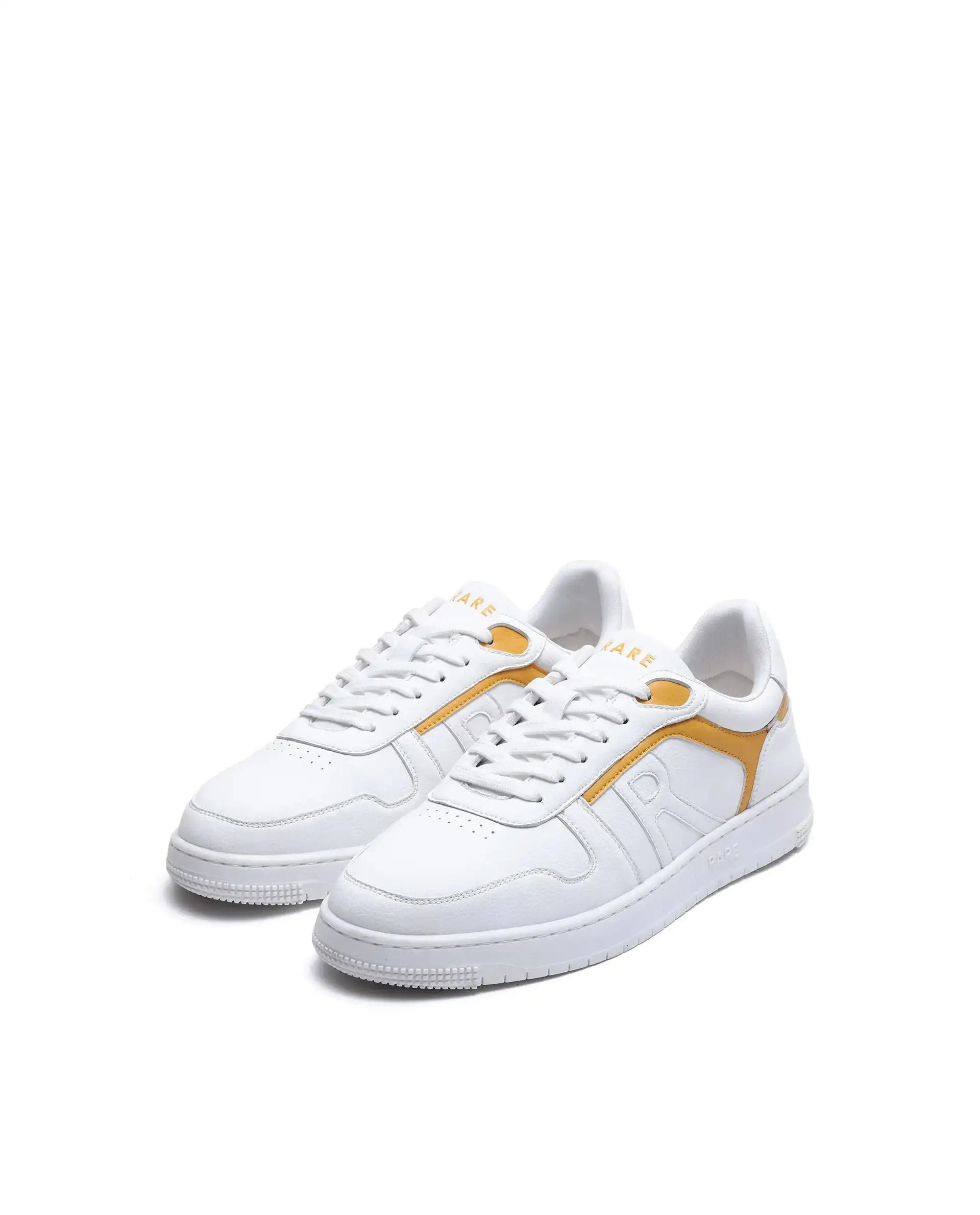 Rare Rabbit Men's Lexis Yellow Micro Leather Sneaker