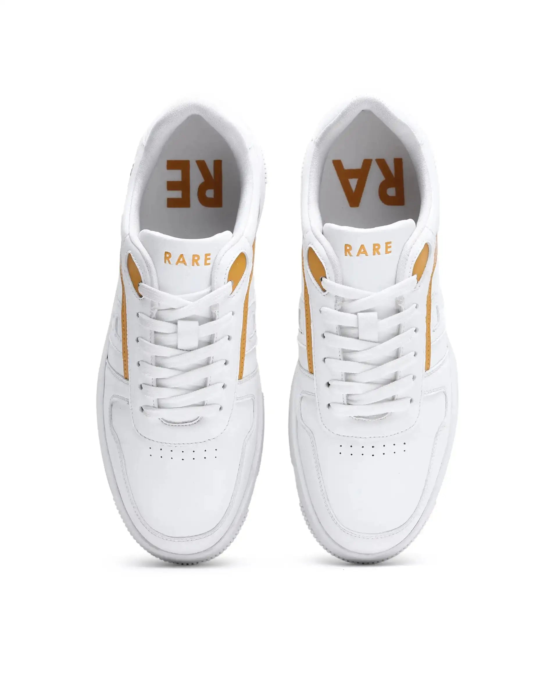 Rare Rabbit Men's Lexis Yellow Micro Leather Sneaker