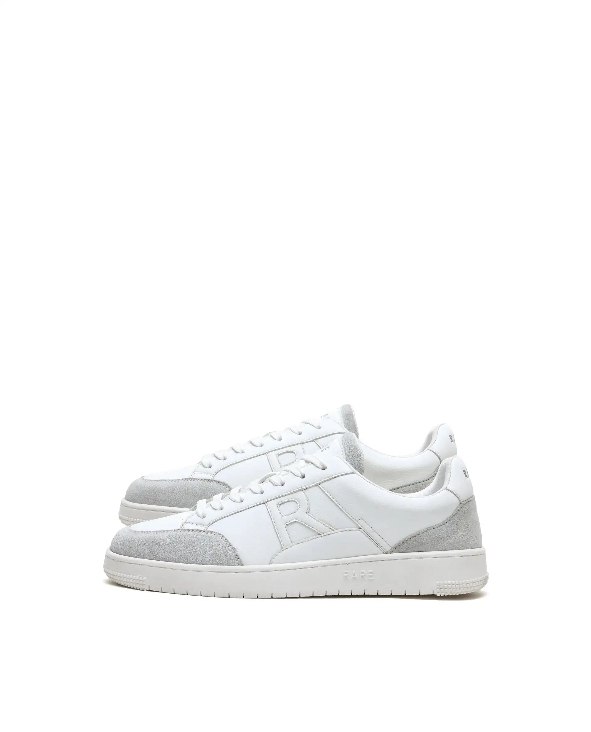 Rare Rabbit Men's Lino White Micro Leather Sneaker