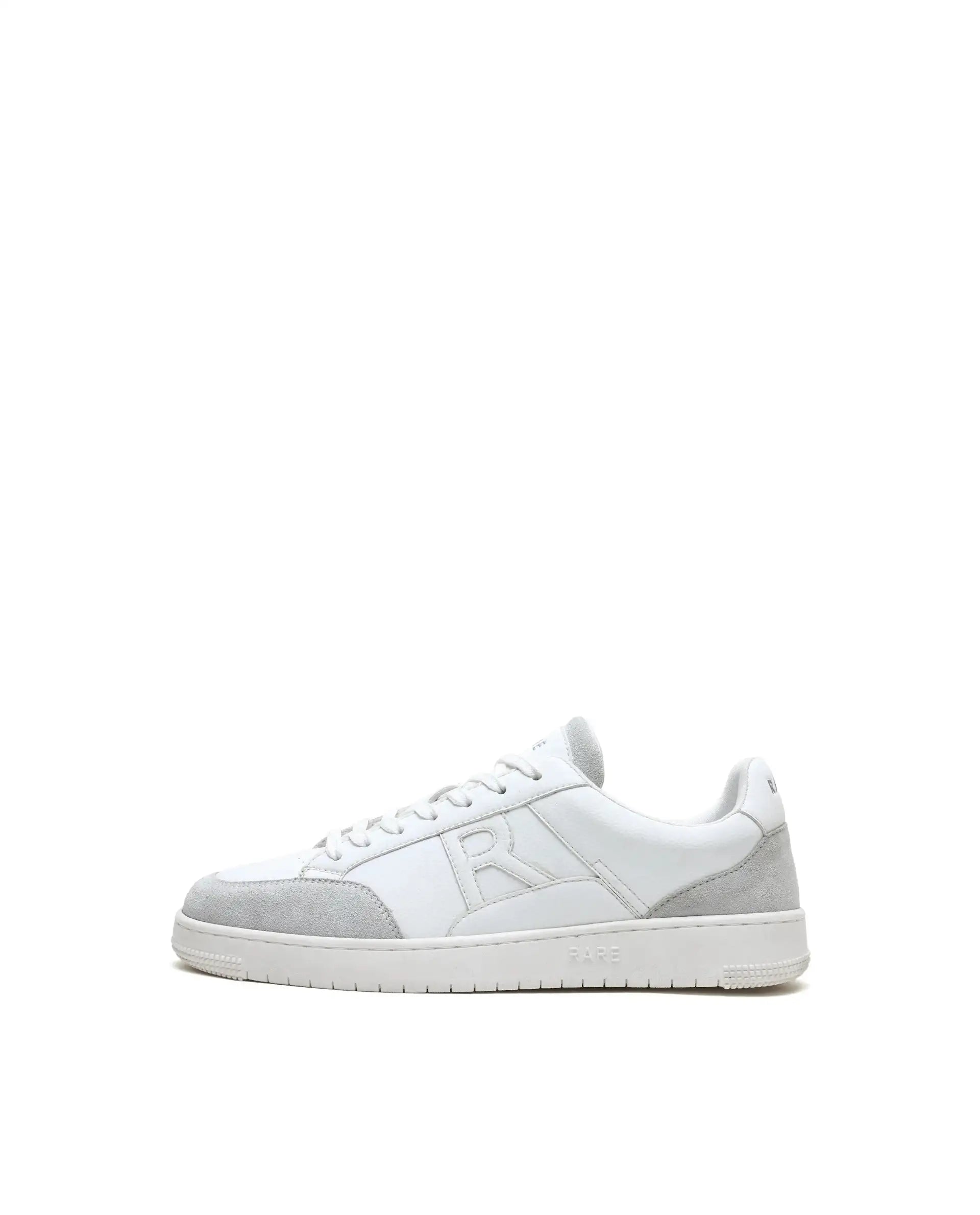 Rare Rabbit Men's Lino White Micro Leather Sneaker