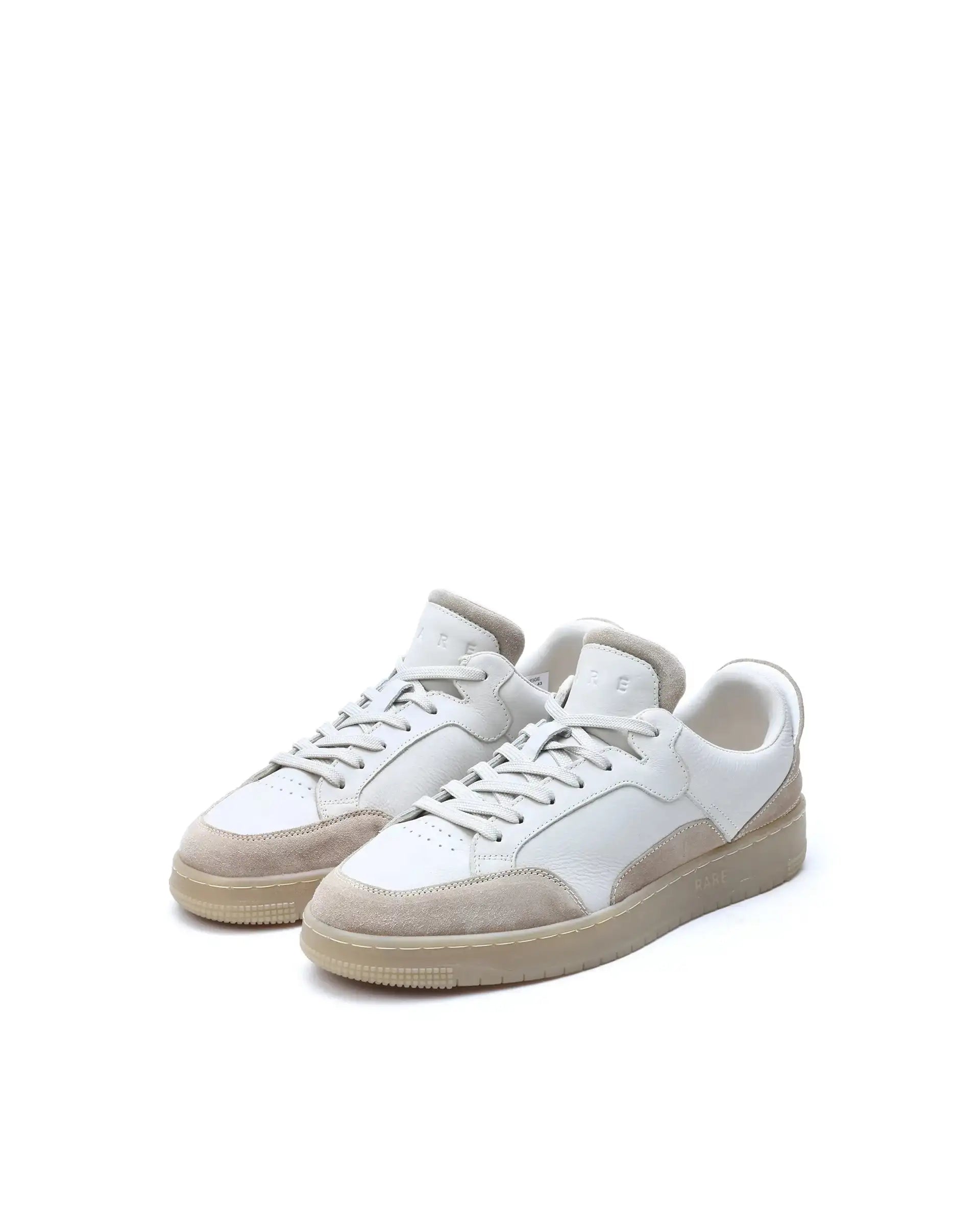Rare Rabbit Men's Lip Beige Lace-Up Closure Leather Sneaker