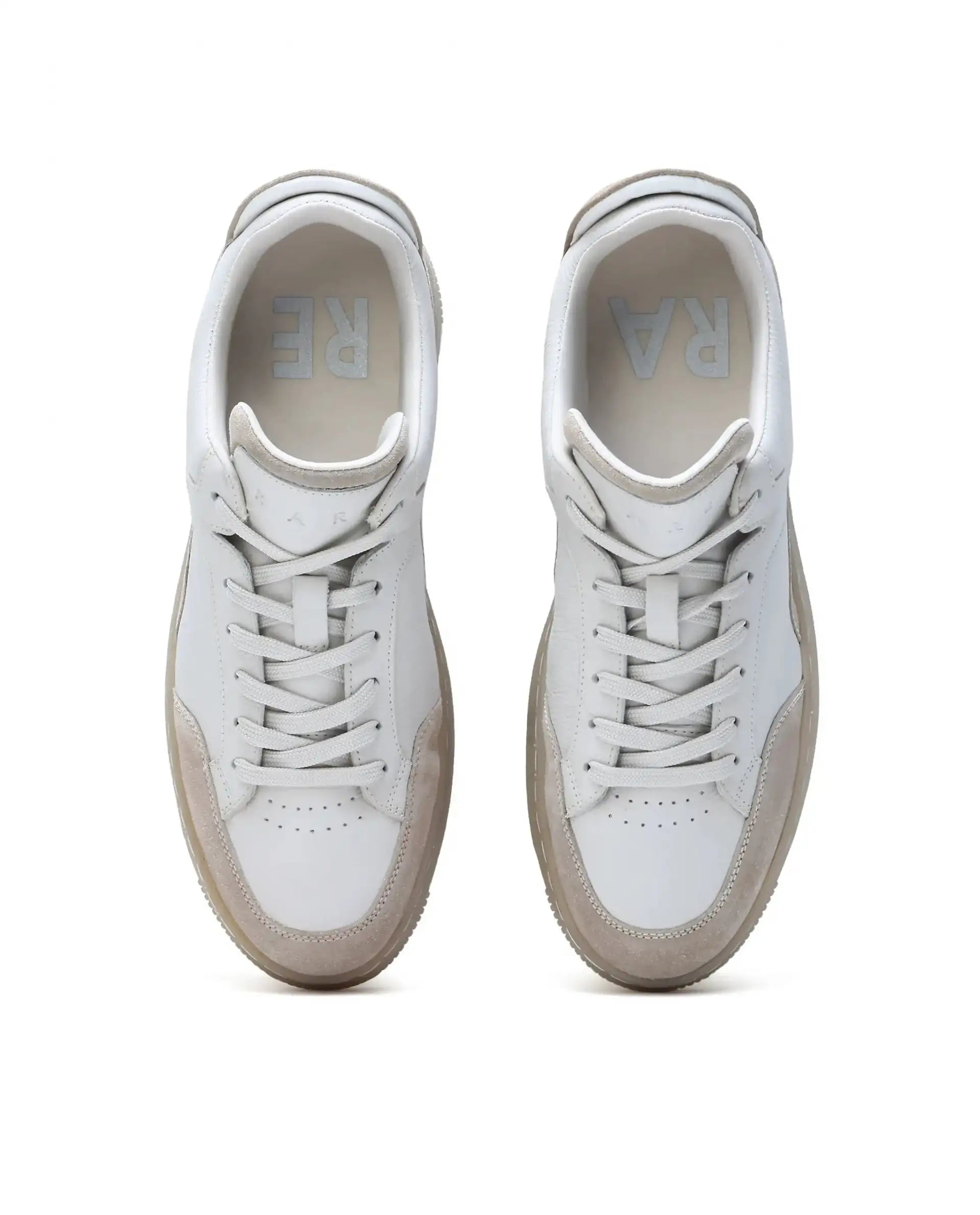 Rare Rabbit Men's Lip Beige Lace-Up Closure Leather Sneaker