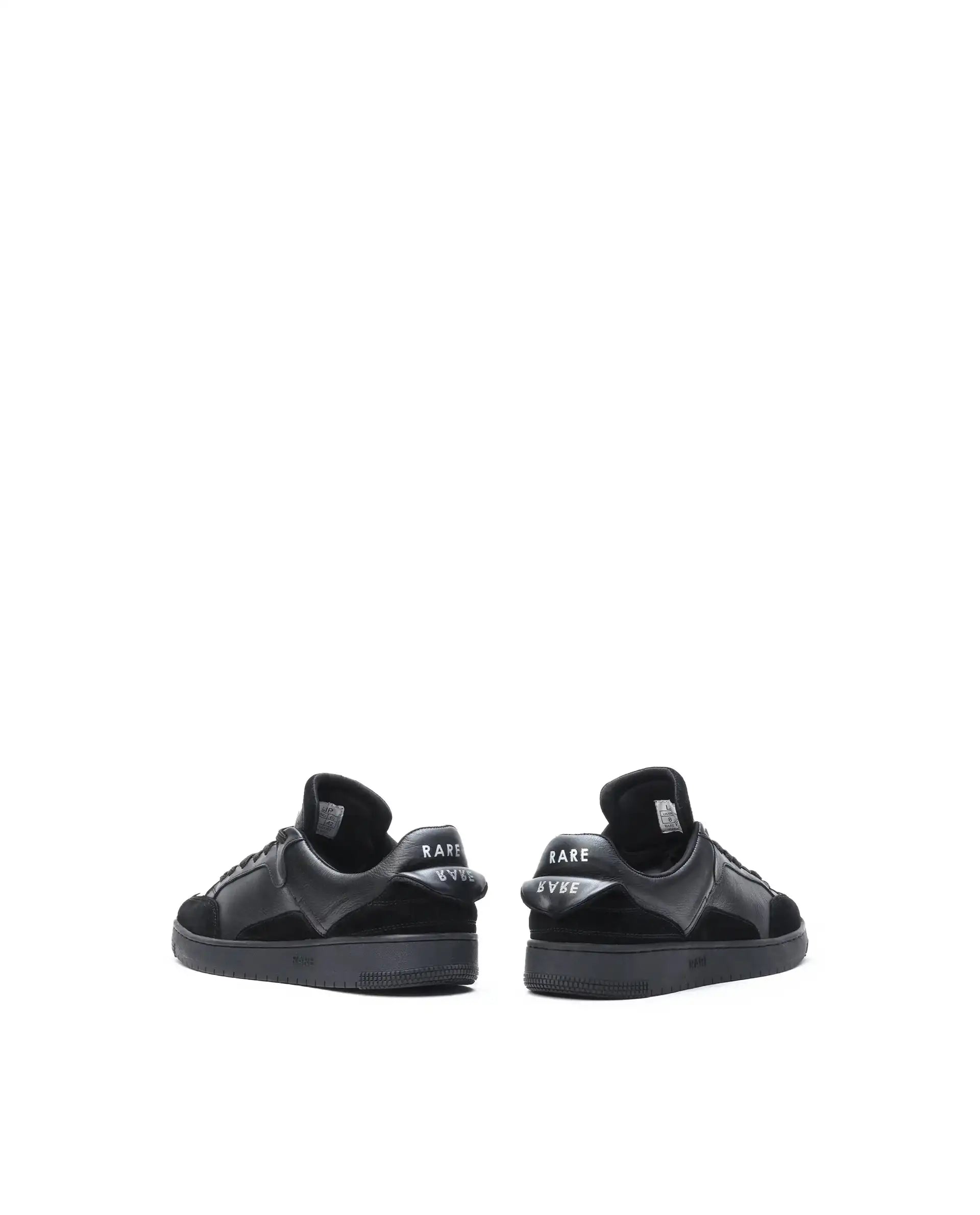 Rare Rabbit Men's Lip Black Lace-Up Closure Leather Sneaker