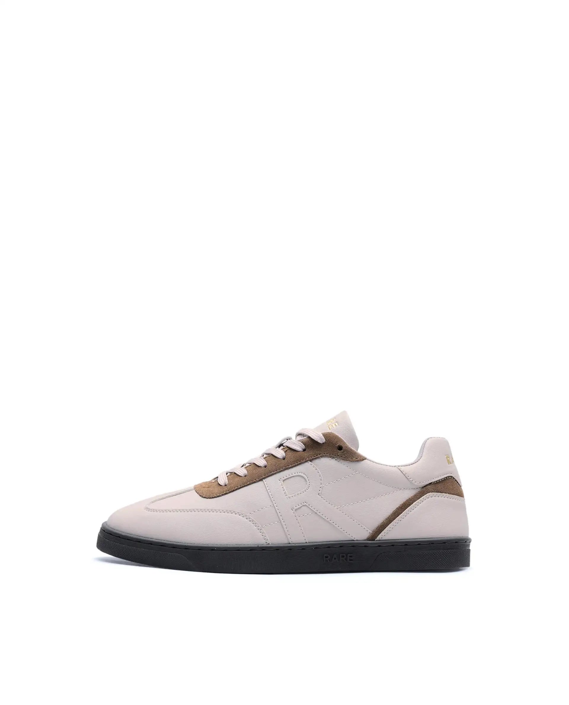 Rare Rabbit Men's Marco Brown Micro Leather Sneaker