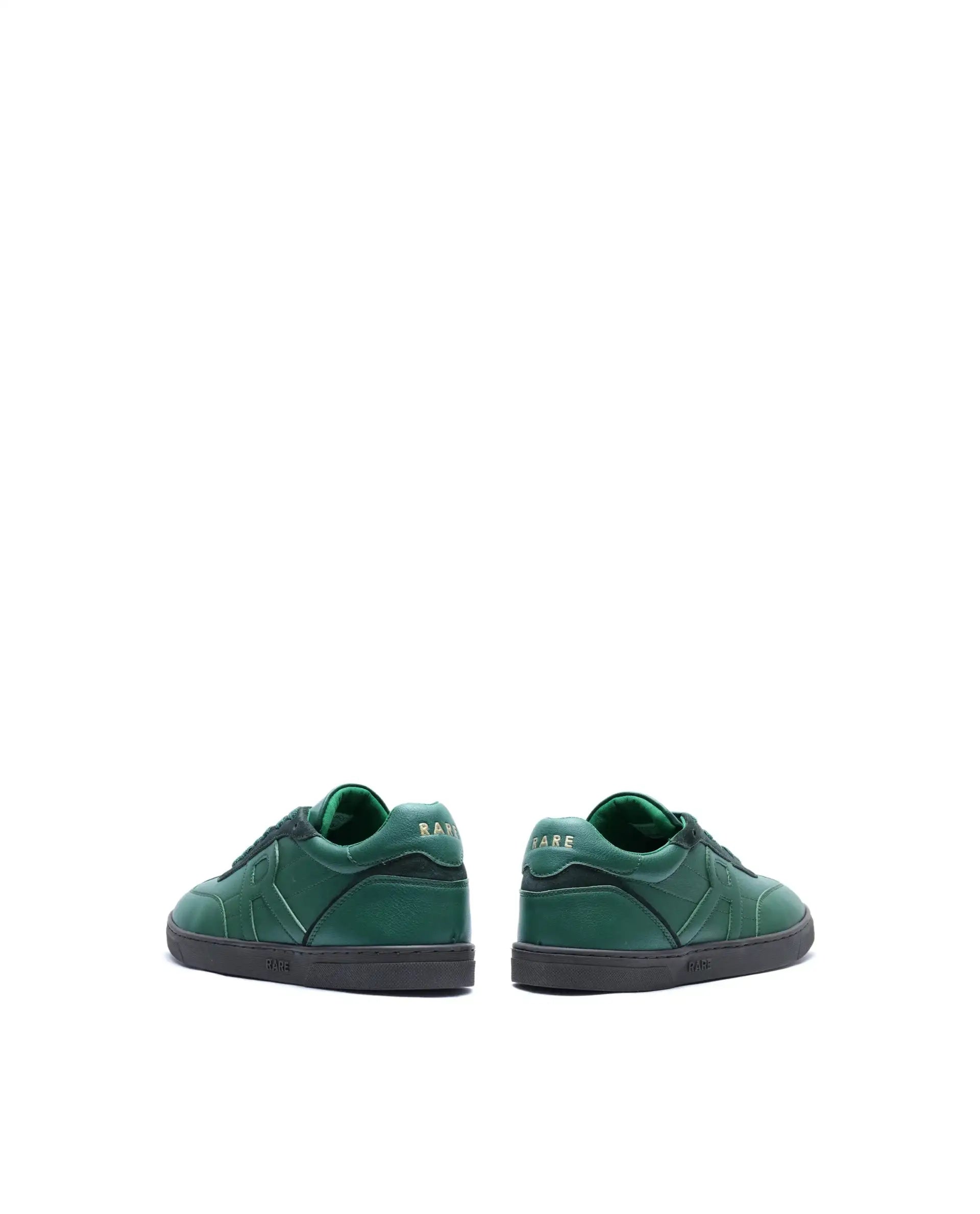 Rare Rabbit Men's Marco Green Micro Leather Sneaker