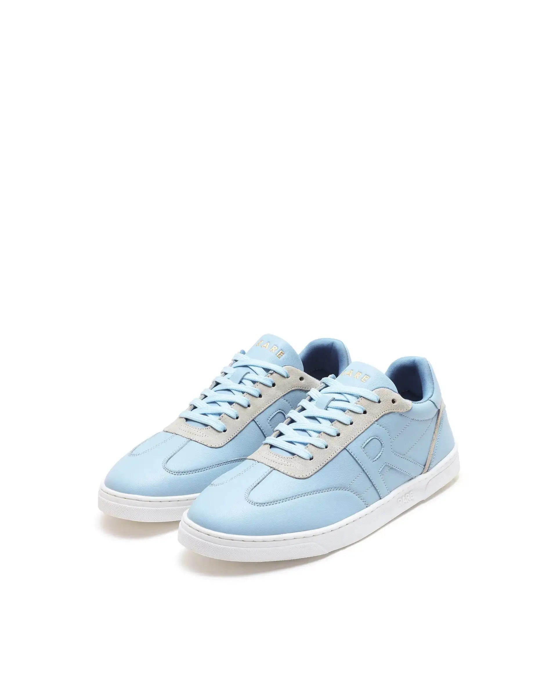 Rare Rabbit Men's Marco Light Blue Micro Leather Sneaker