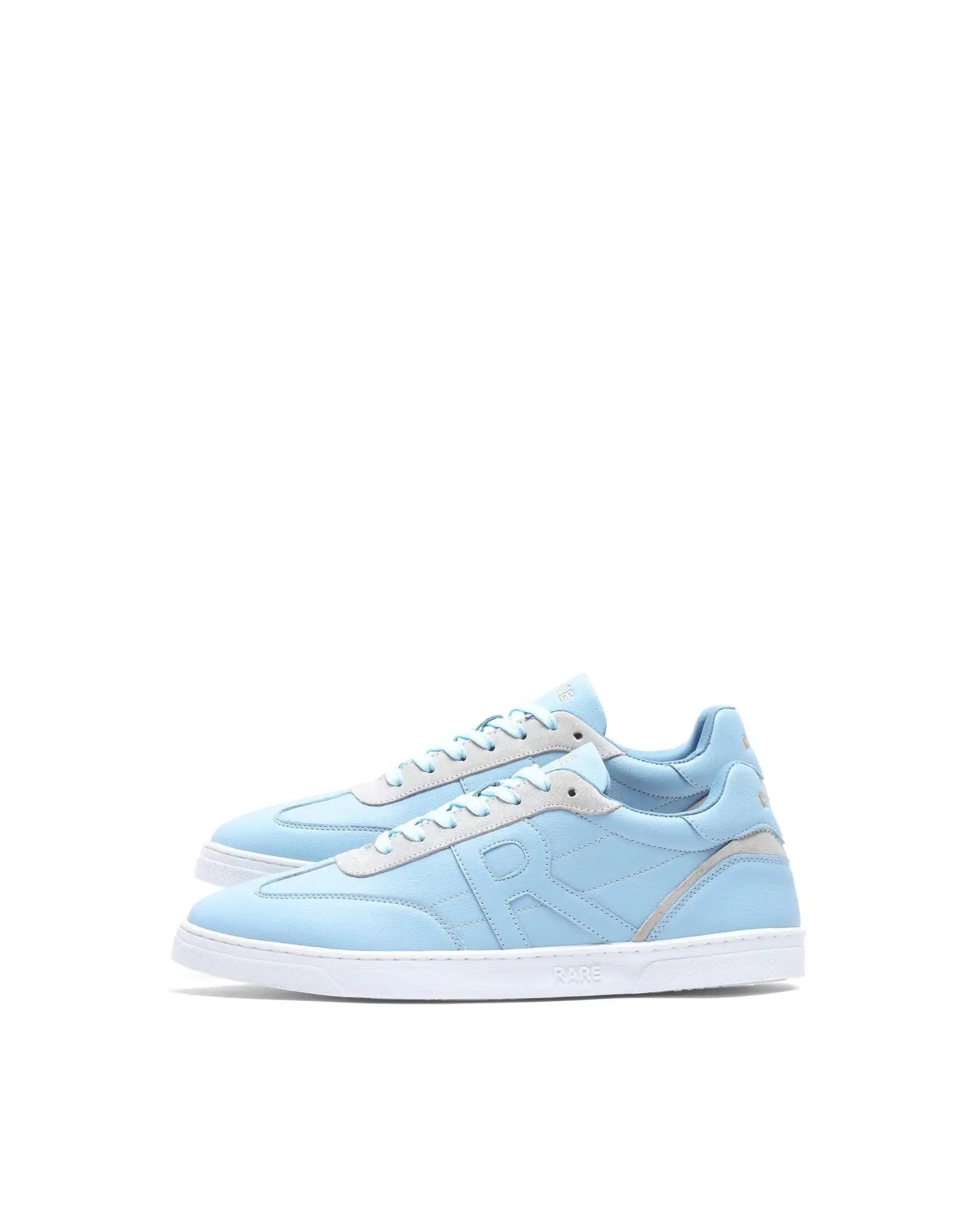Rare Rabbit Men's Marco Light Blue Micro Leather Sneaker