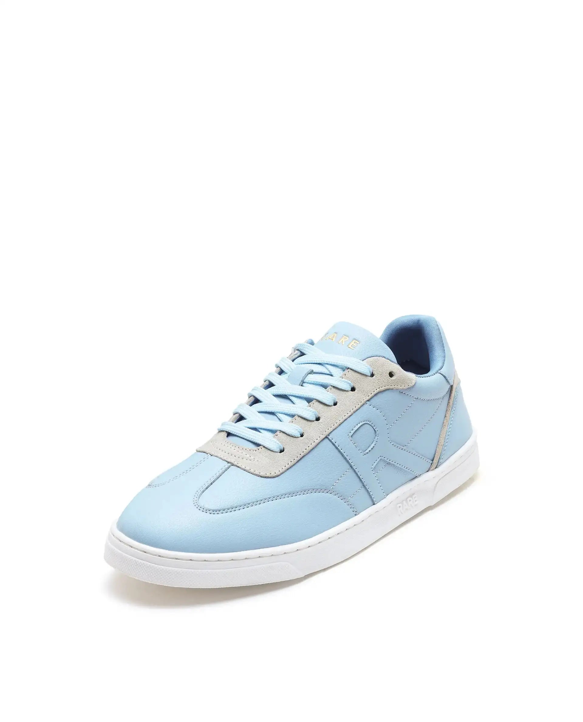 Rare Rabbit Men's Marco Light Blue Micro Leather Sneaker