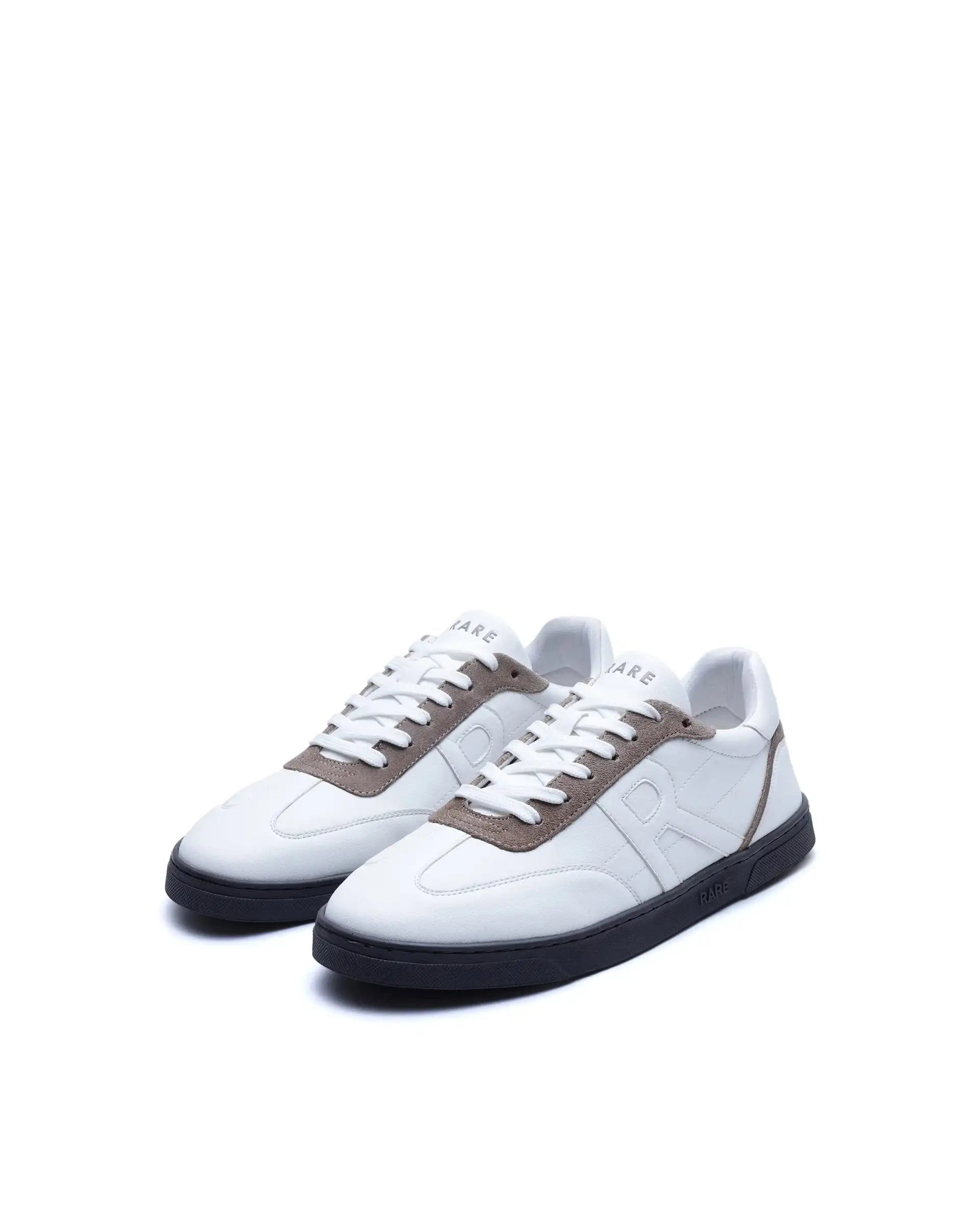 Rare Rabbit Men's Marco White Micro Leather Sneaker
