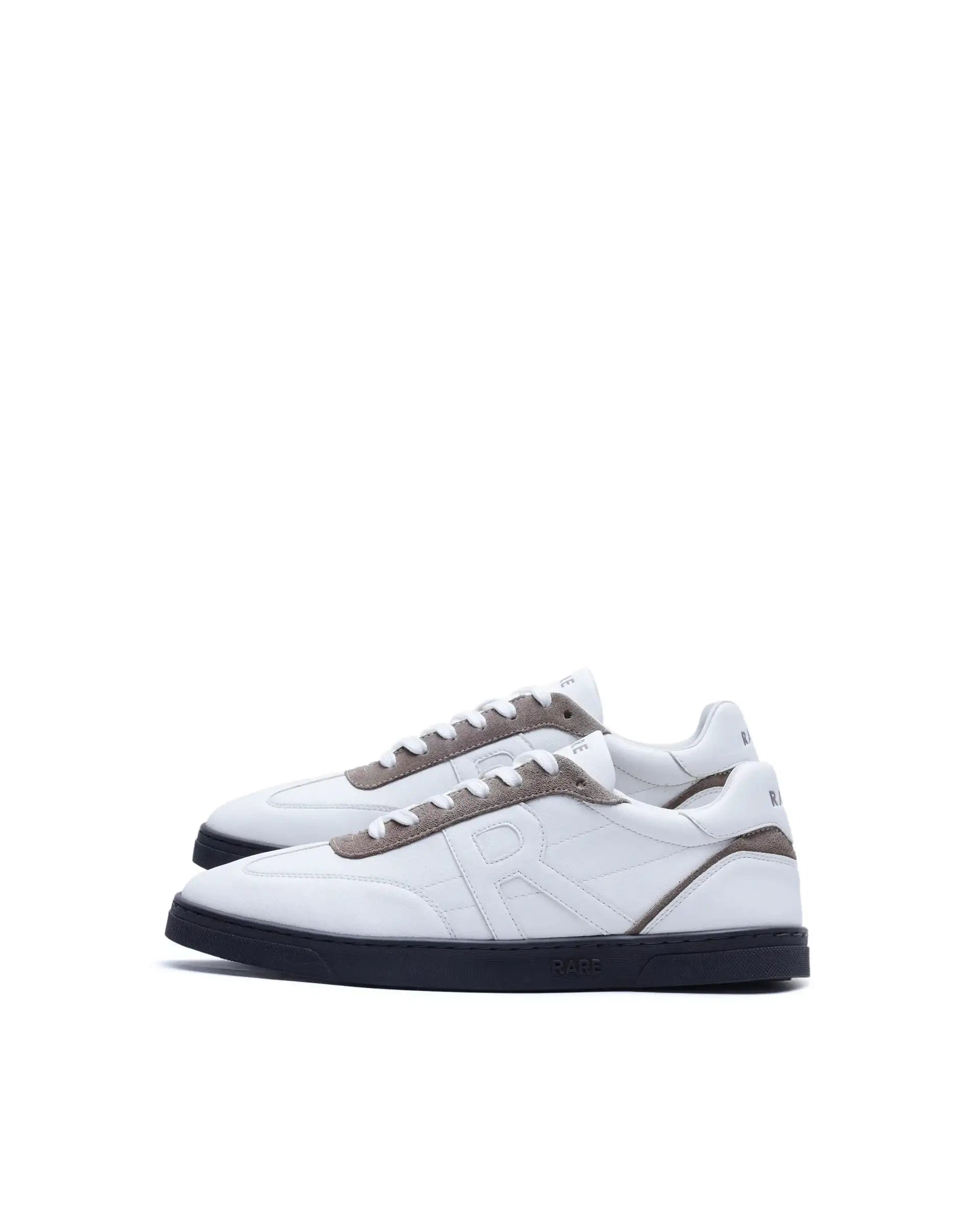 Rare Rabbit Men's Marco White Micro Leather Sneaker