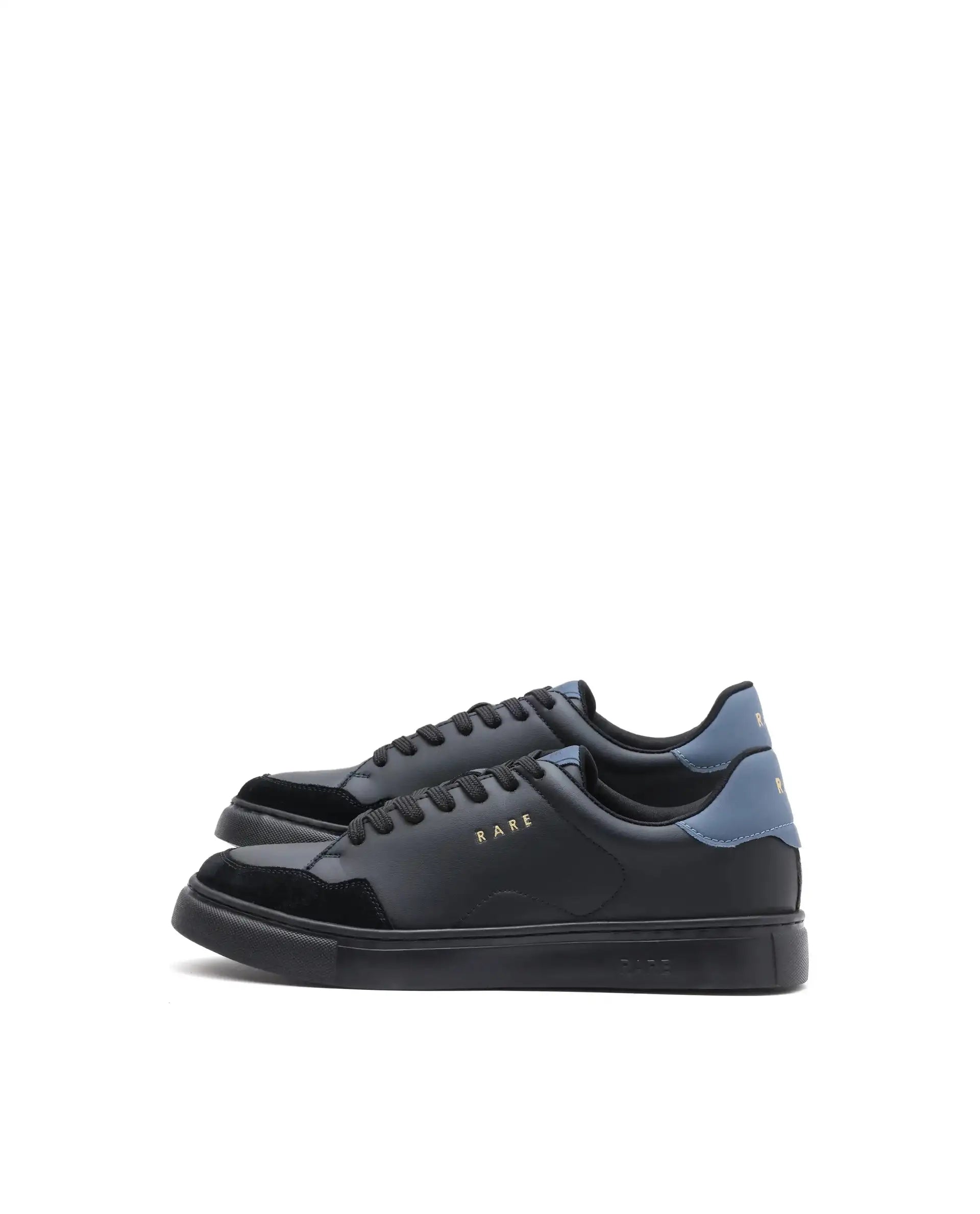Rare Rabbit Men's Mawi Black Micro Fiber Leather Sneaker