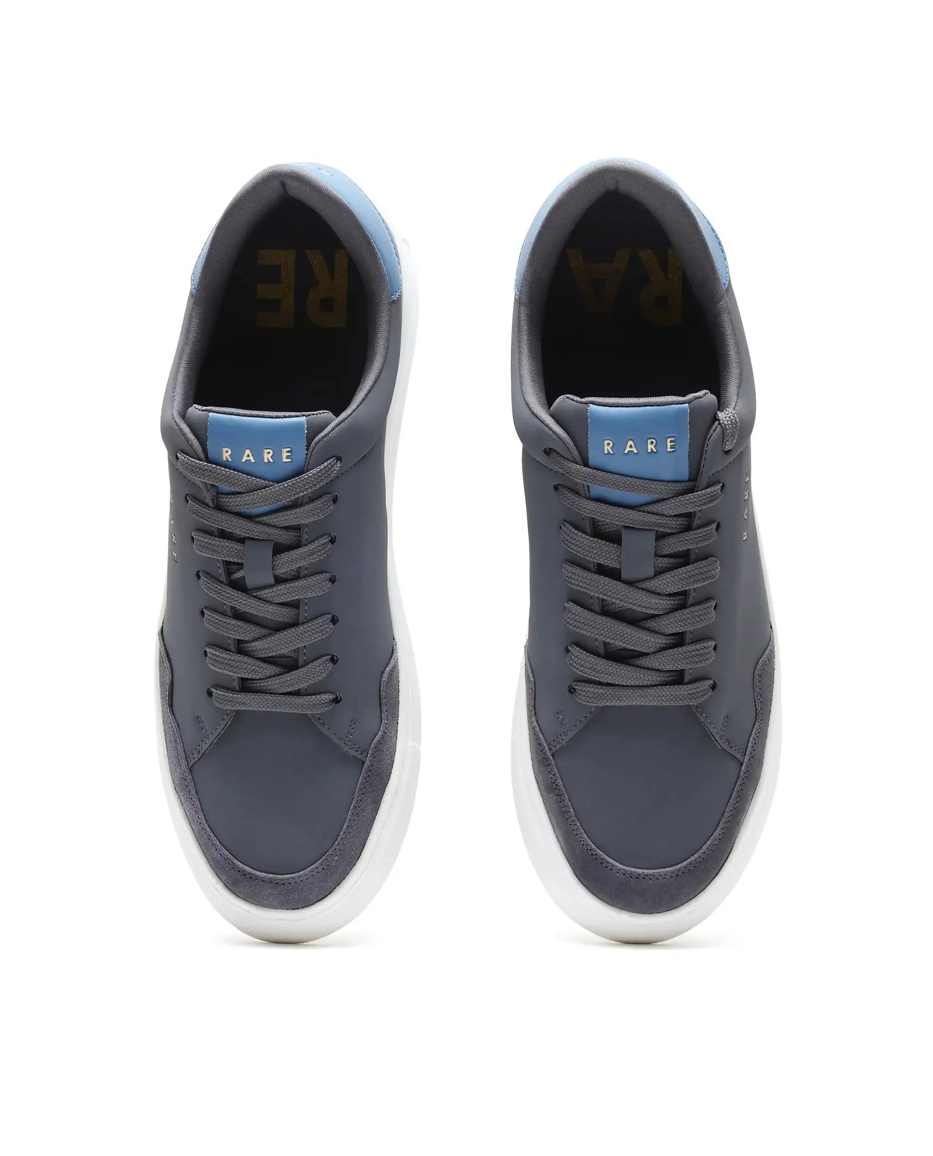 Rare Rabbit Men's Mawi Grey Micro Fiber Causal Sneaker