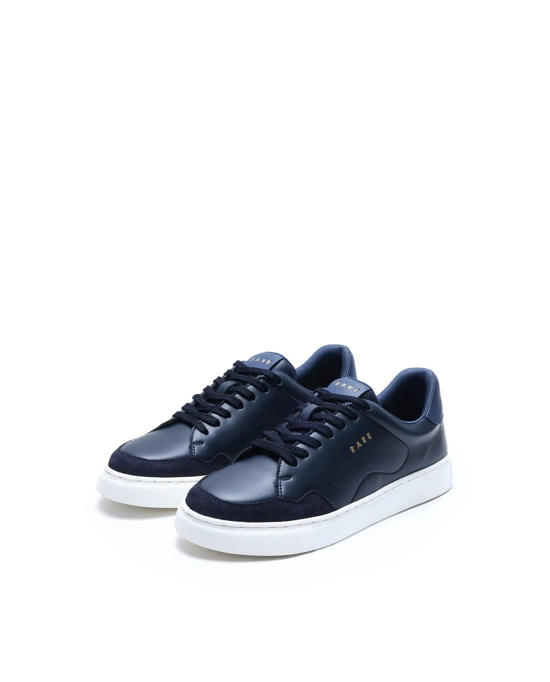 Rare Rabbit Men's Mawi Navy Micro Fiber Causal Sneaker