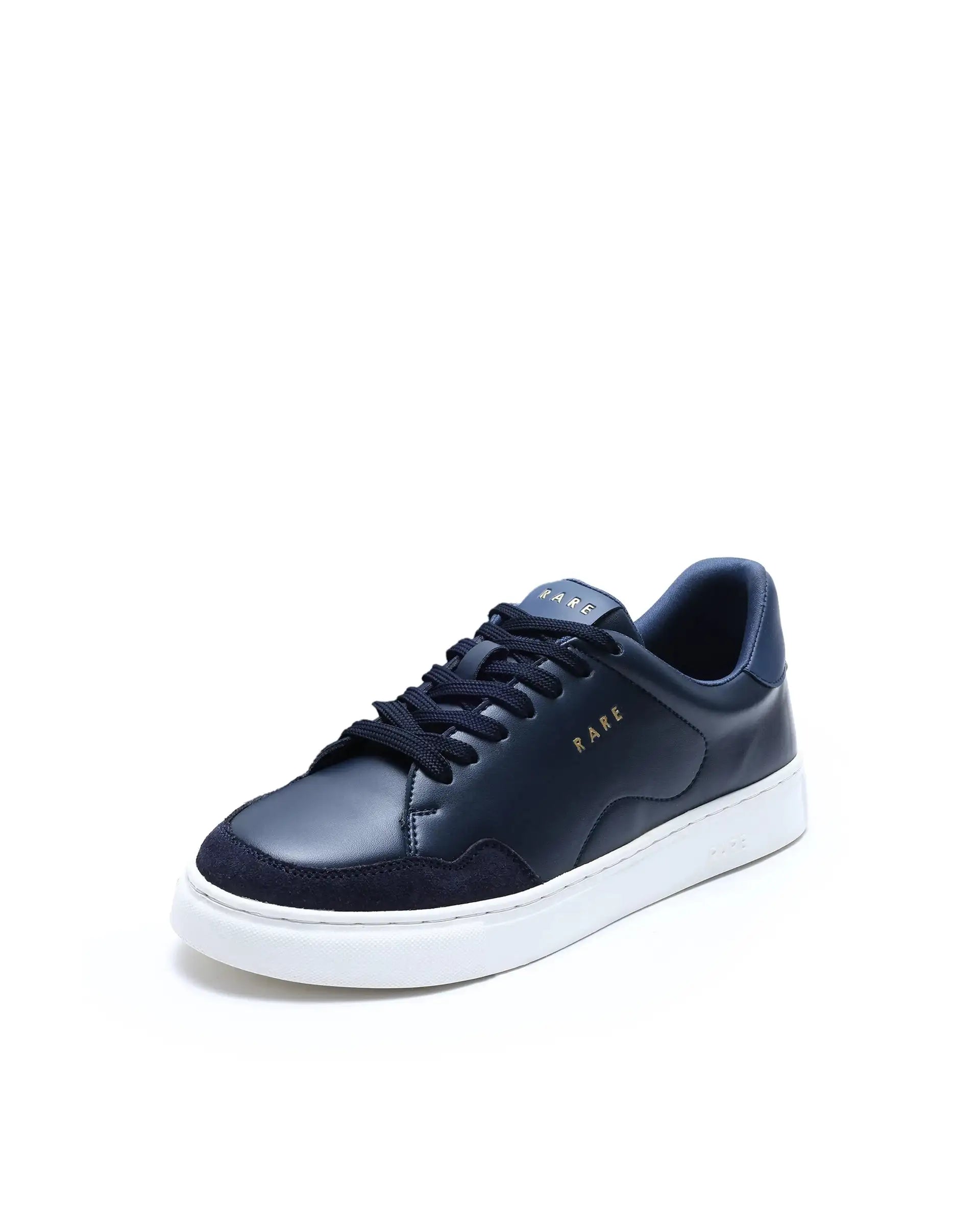 Rare Rabbit Men's Mawi Navy Micro Fiber Causal Sneaker