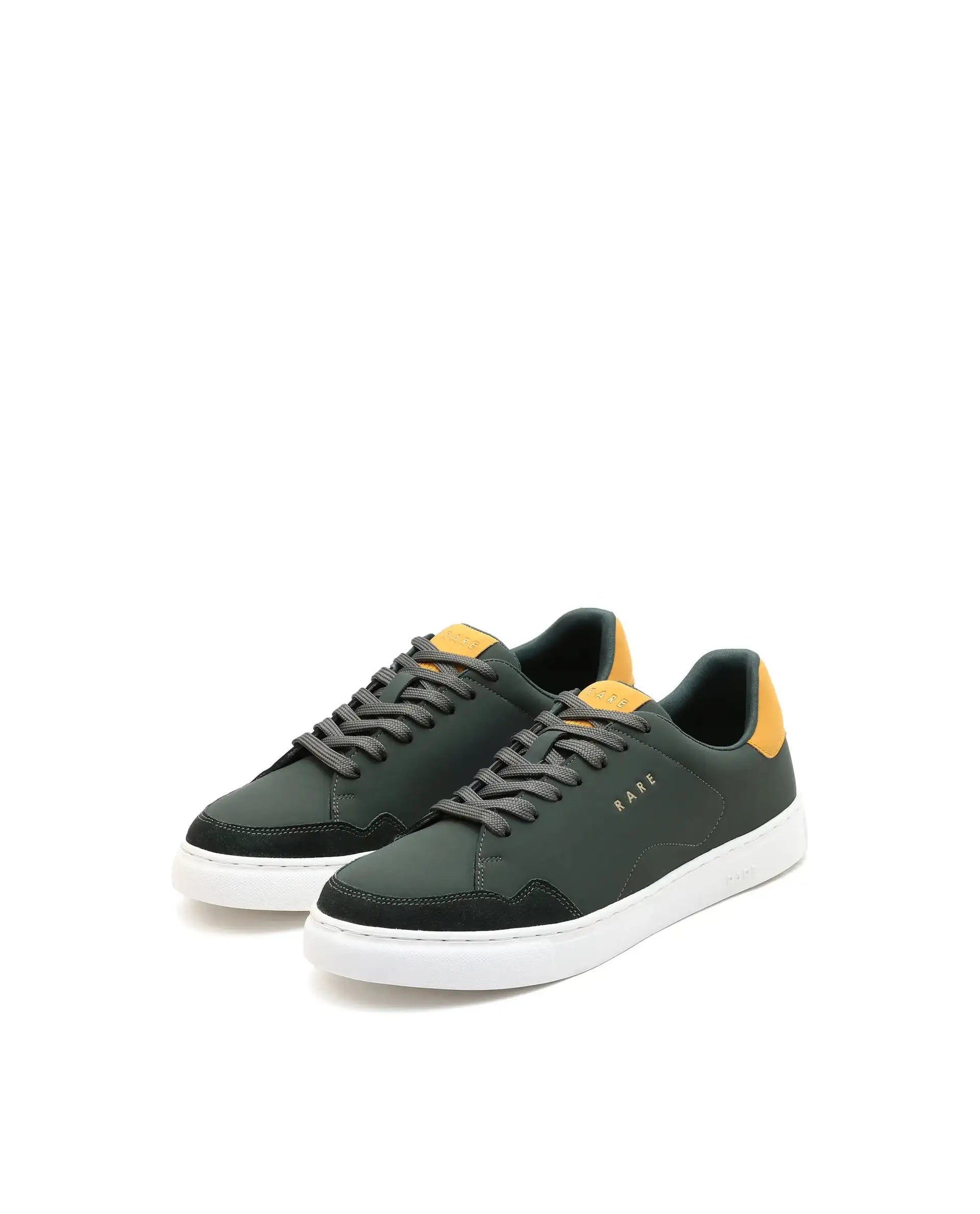 Rare Rabbit Men's Mawi Olive Micro Fiber Causal Sneaker