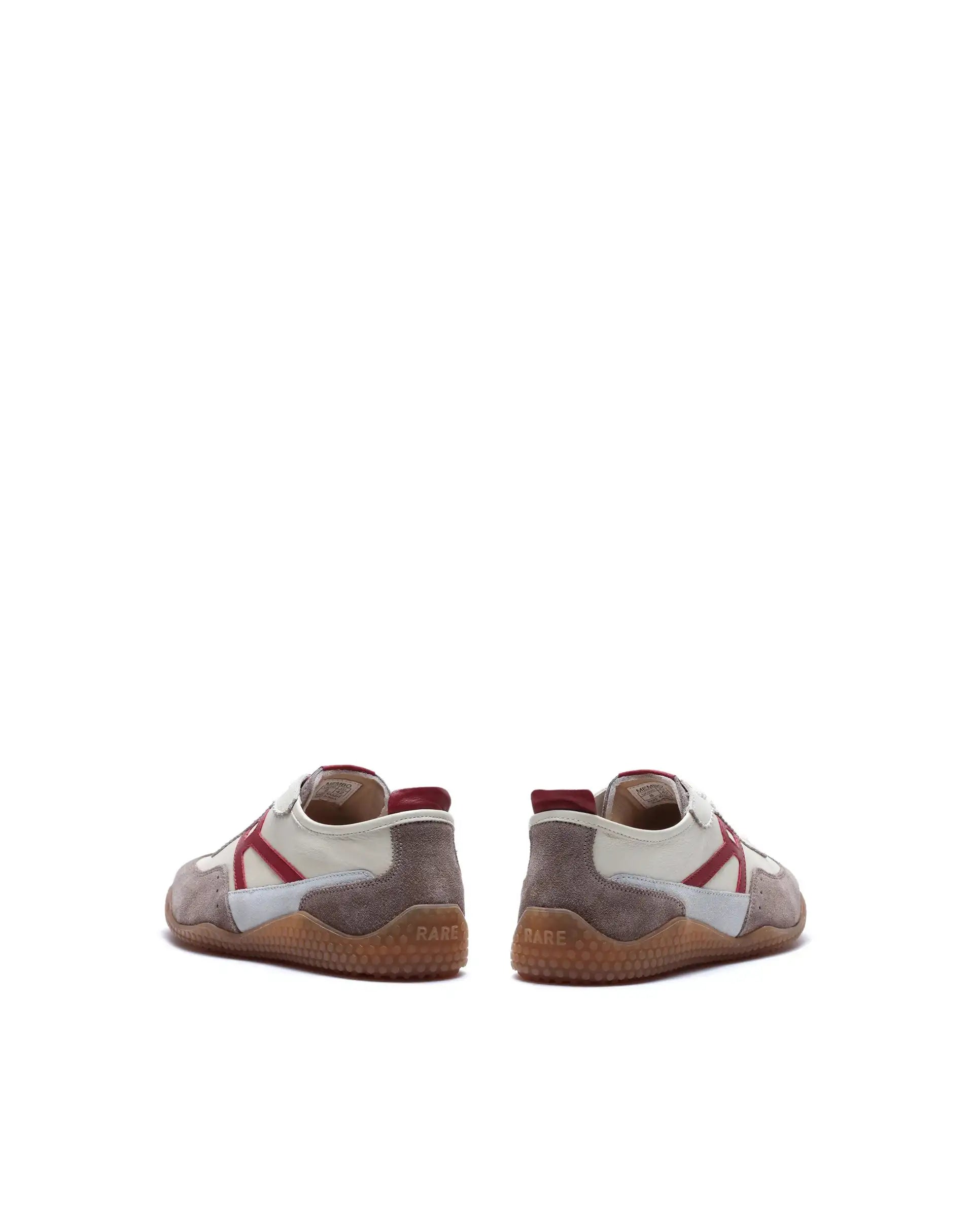 Rare Rabbit Men's Membo Dark Beige Leather Fabric Sneaker