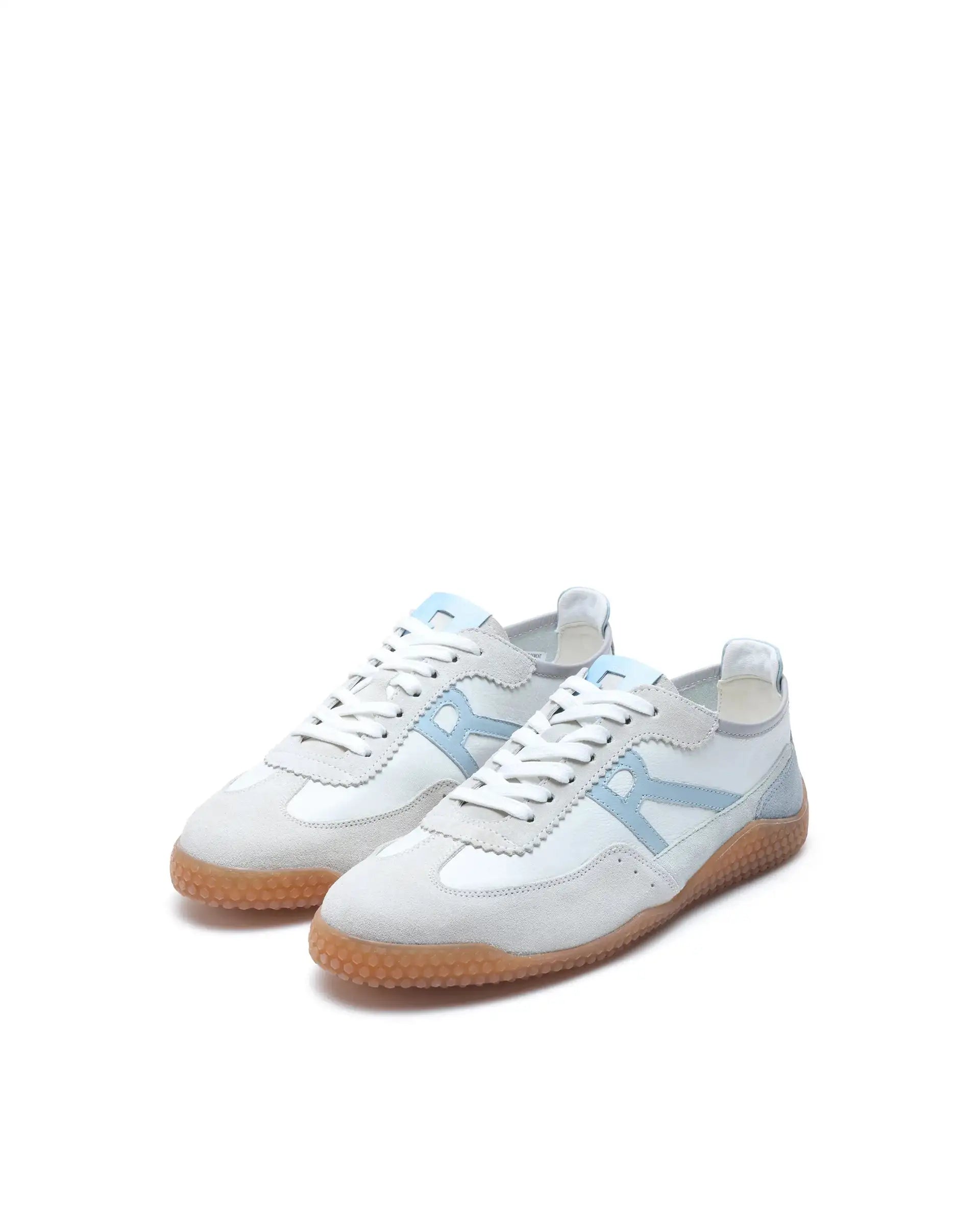 Rare Rabbit Men's Membo Light Cement Leather Fabric Sneaker
